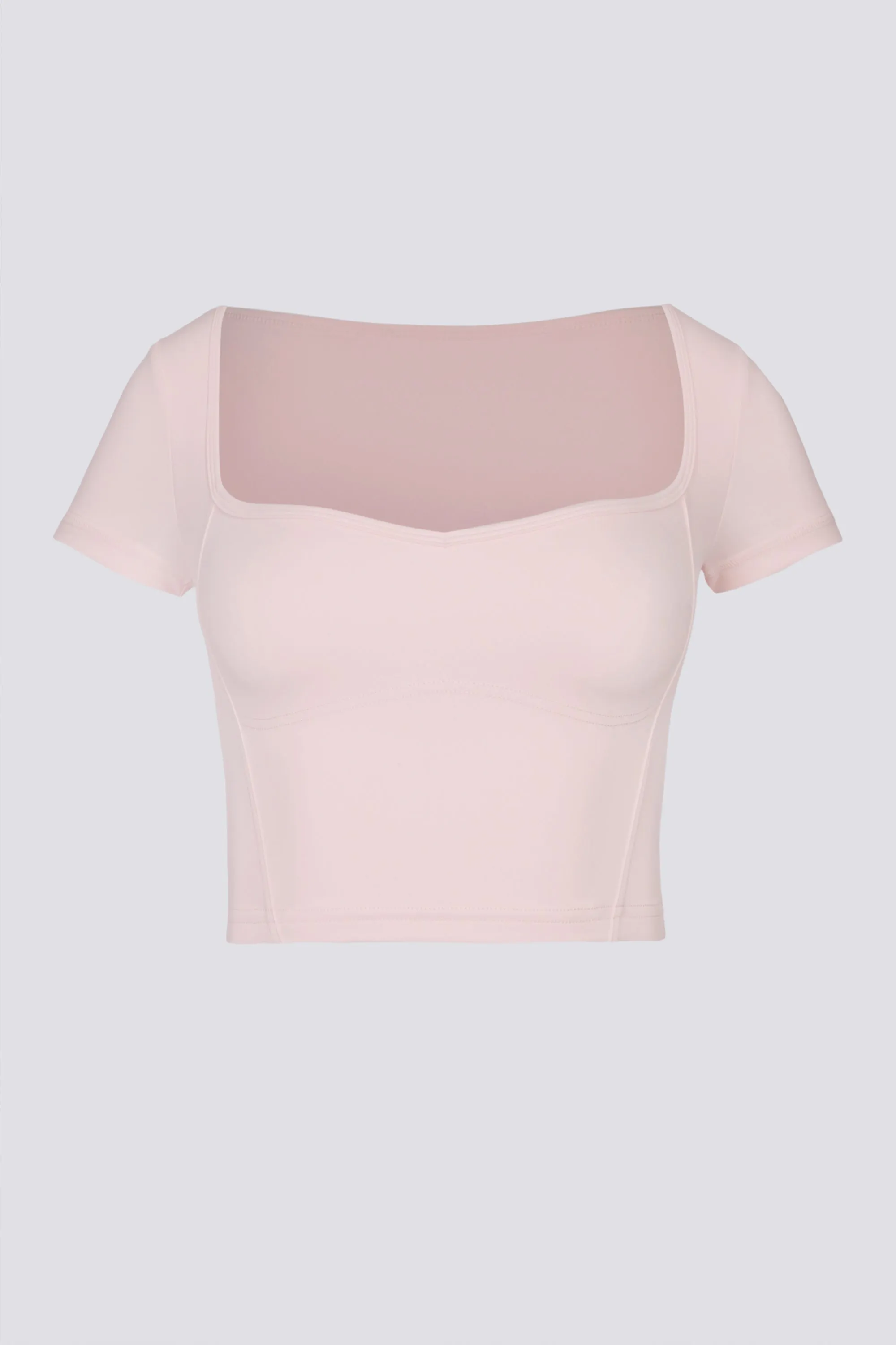 Soft Active Sweetheart-Neck Crop Top in Ballet Pink sold by Bo + Tee product image thumbnail 2