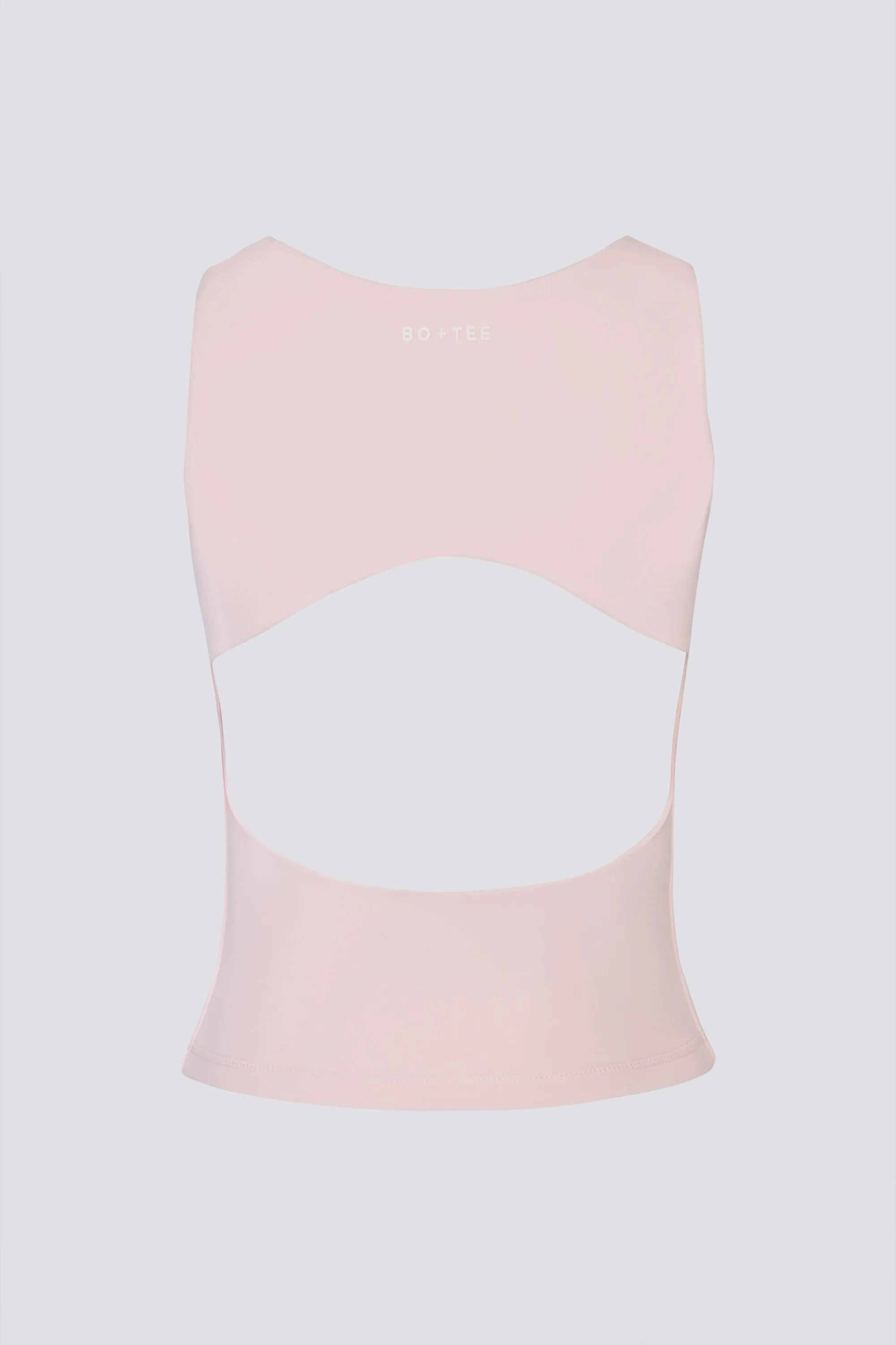 Soft Active Boat-Neck Open-Back Tank Top in Ballet Pink sold by Bo + Tee product image thumbnail 4