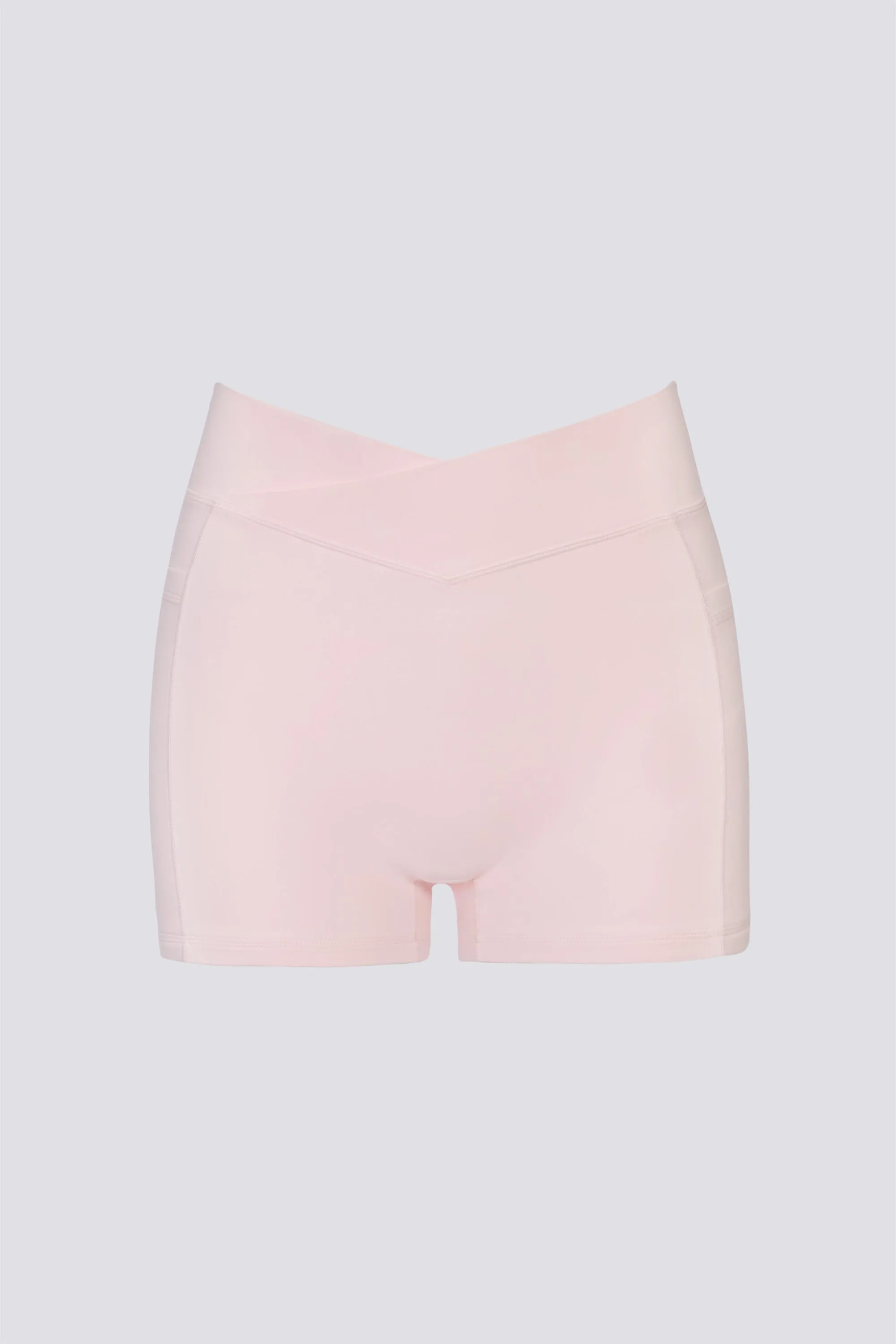 Soft Active V-Waist Pocket Mini Shorts in Ballet Pink sold by Bo + Tee product image thumbnail 2