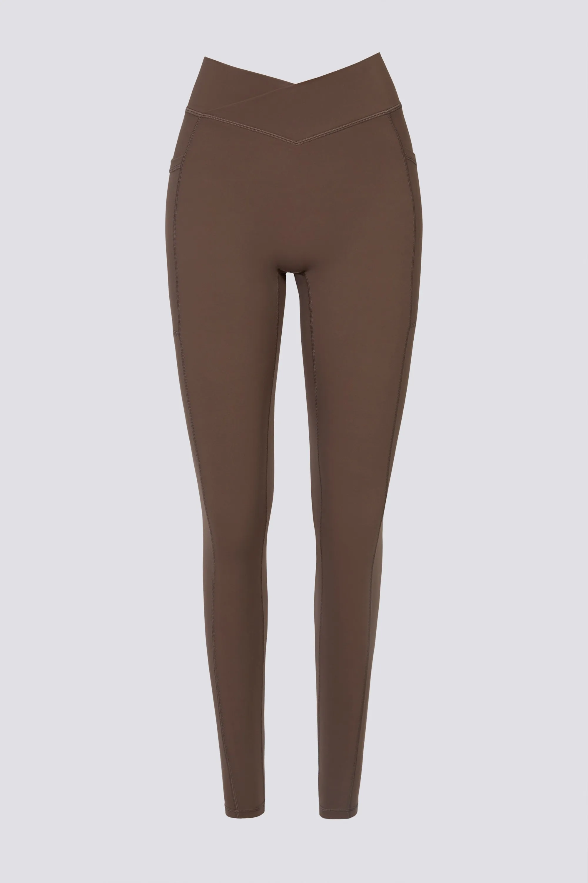 Soft Active Full-Length Pocket Leggings in Cocoa sold by Bo + Tee product image thumbnail 2