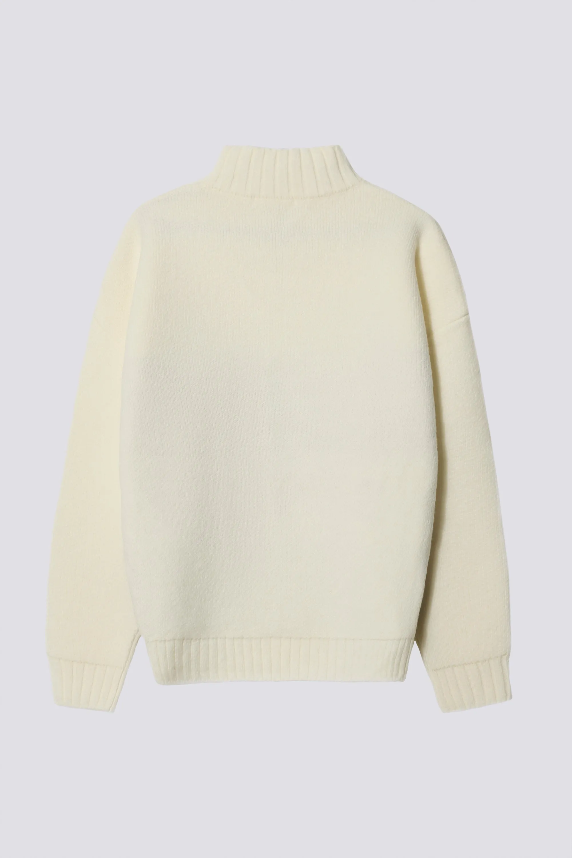 Knit Quarter-Zip Turtleneck Oversized Jumper in Burgundy sold by Bo + Tee product image thumbnail 4