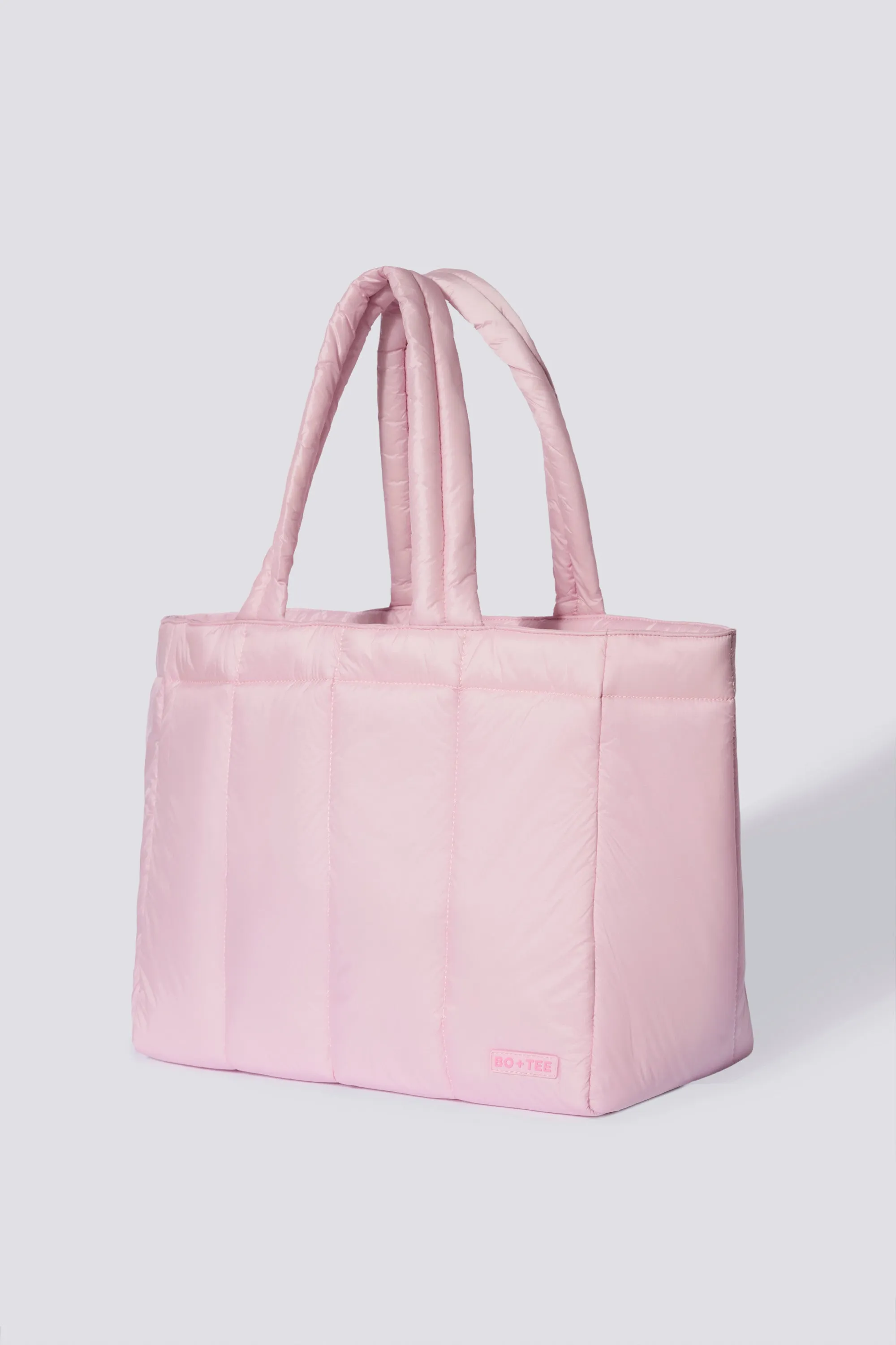 Waterproof Puffer Tote Bag in Powder Pink sold by Bo + Tee product image thumbnail 5