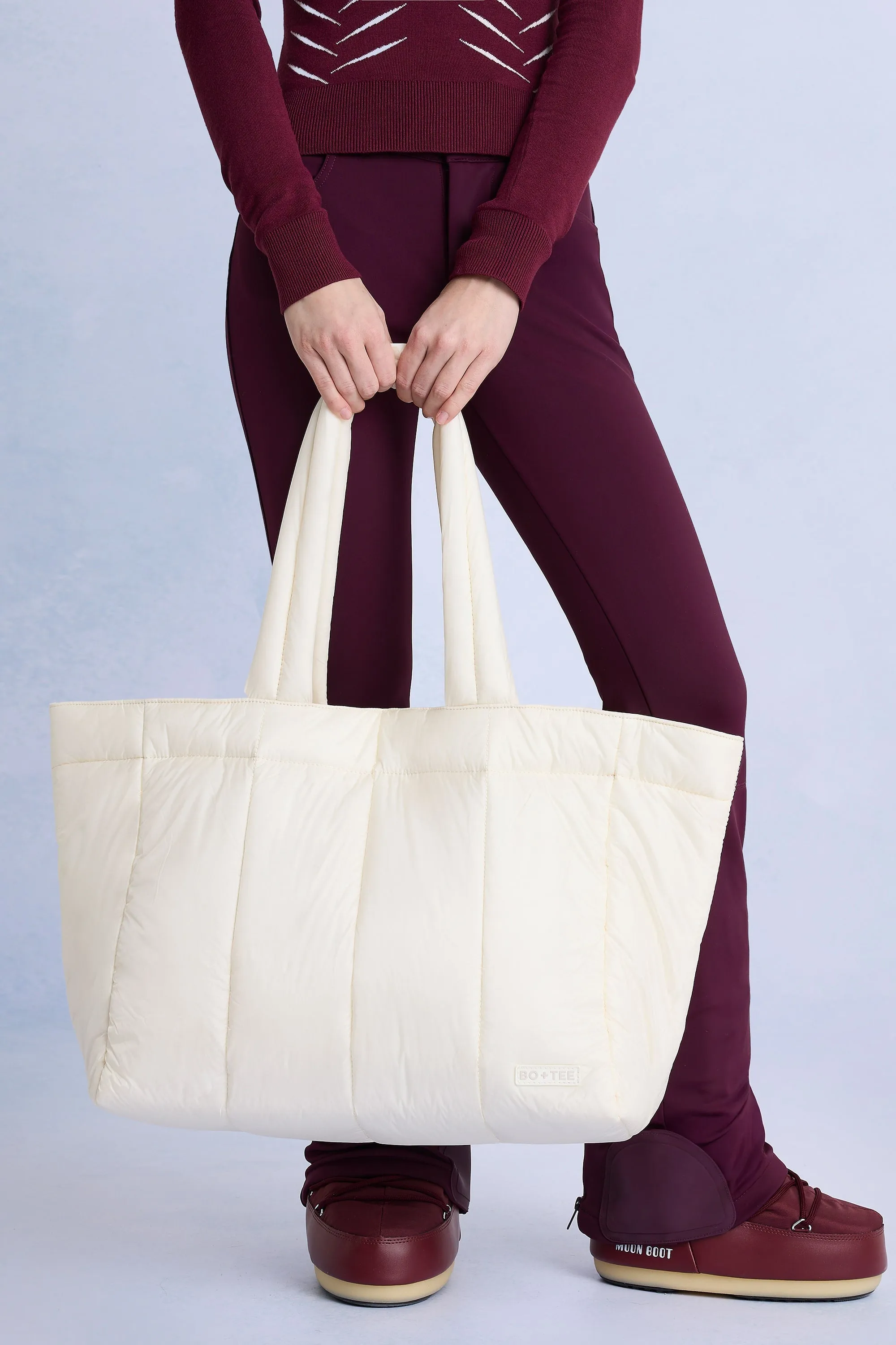 Waterproof Puffer Tote Bag in Ice sold by Bo + Tee product image thumbnail 3