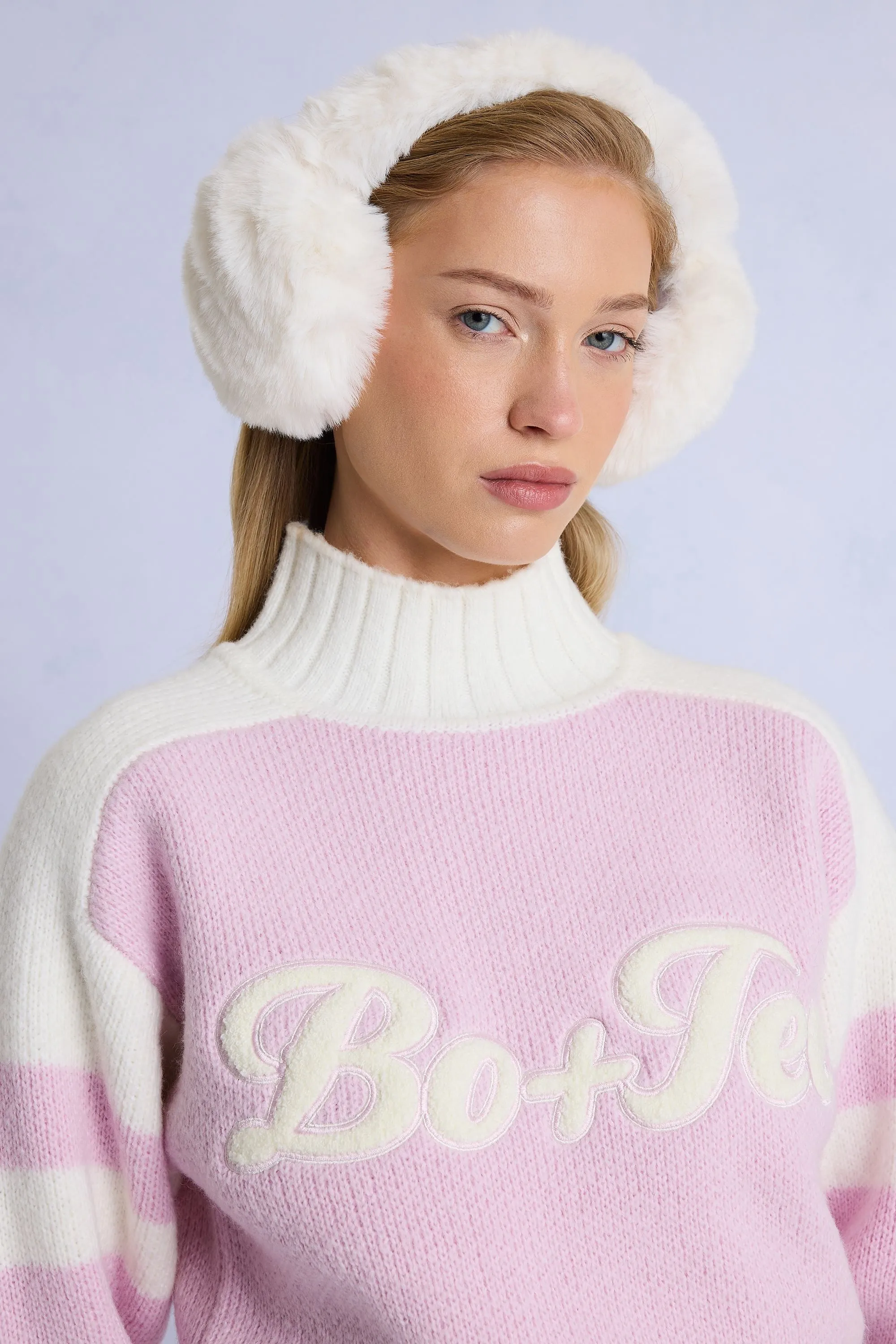 Faux-Fur Earmuffs in Ice sold by Bo + Tee