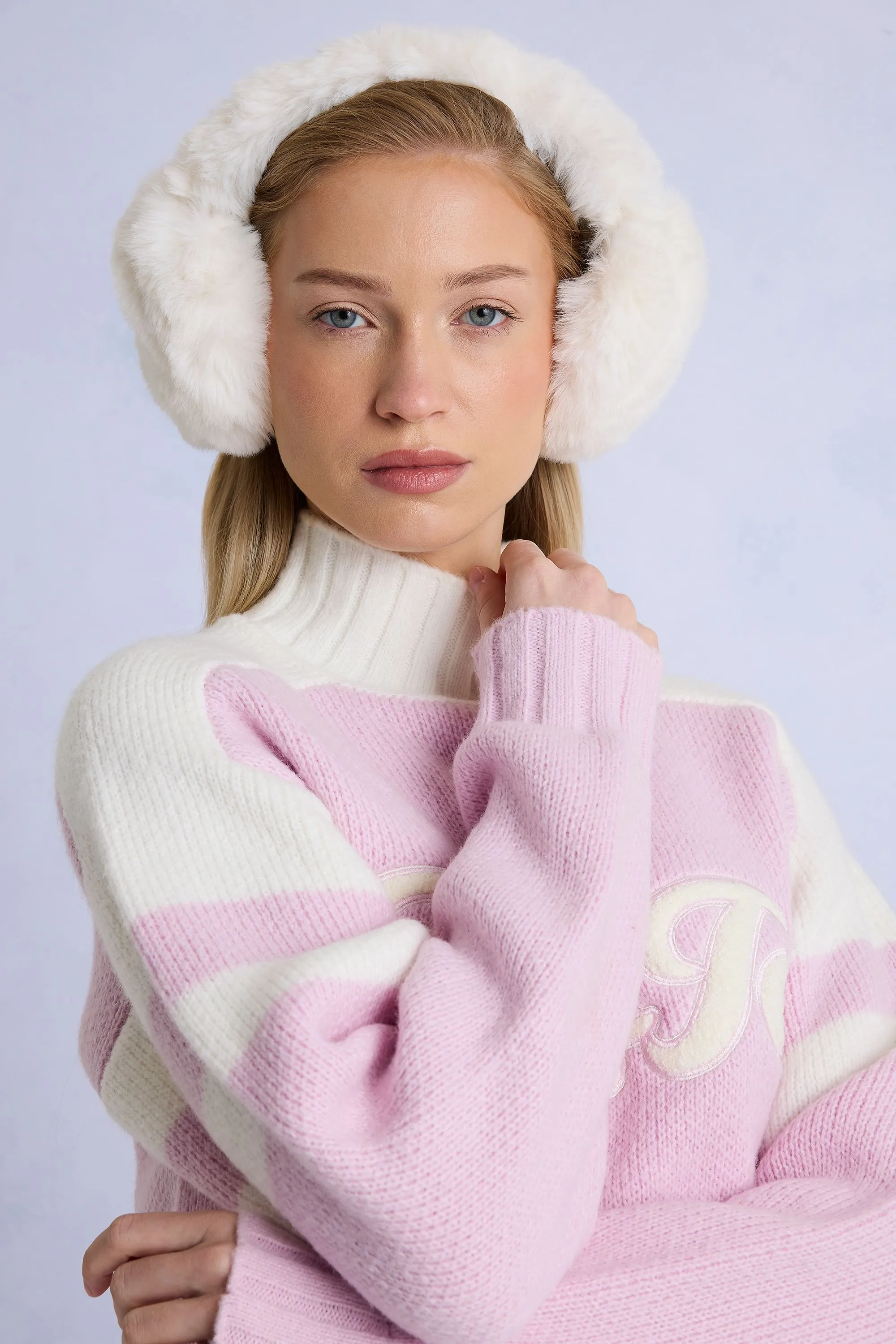 Faux-Fur Earmuffs in Ice sold by Bo + Tee product image thumbnail 3