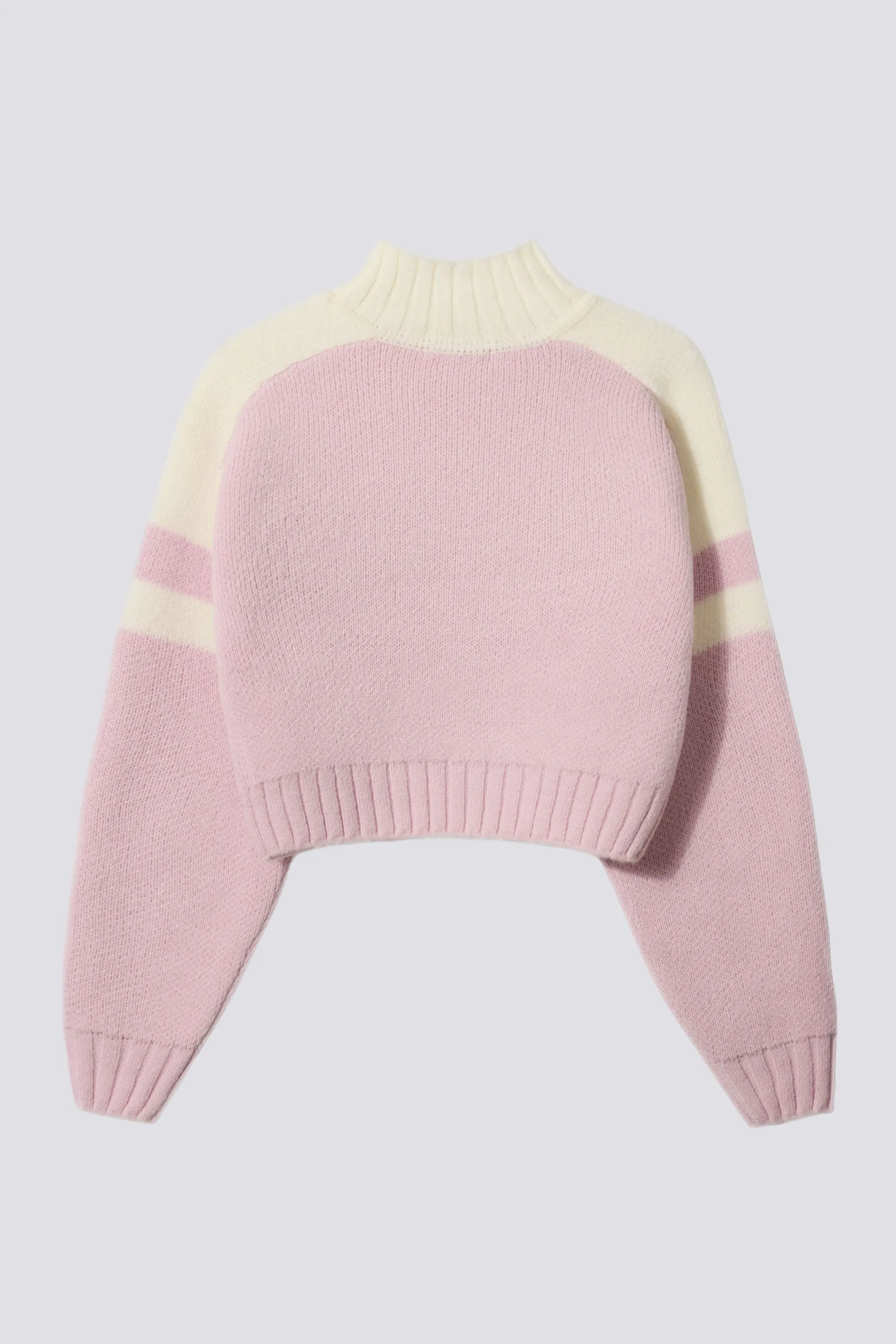 Knit Logo Cropped Jumper in Powder Pink sold by Bo + Tee product image thumbnail 4