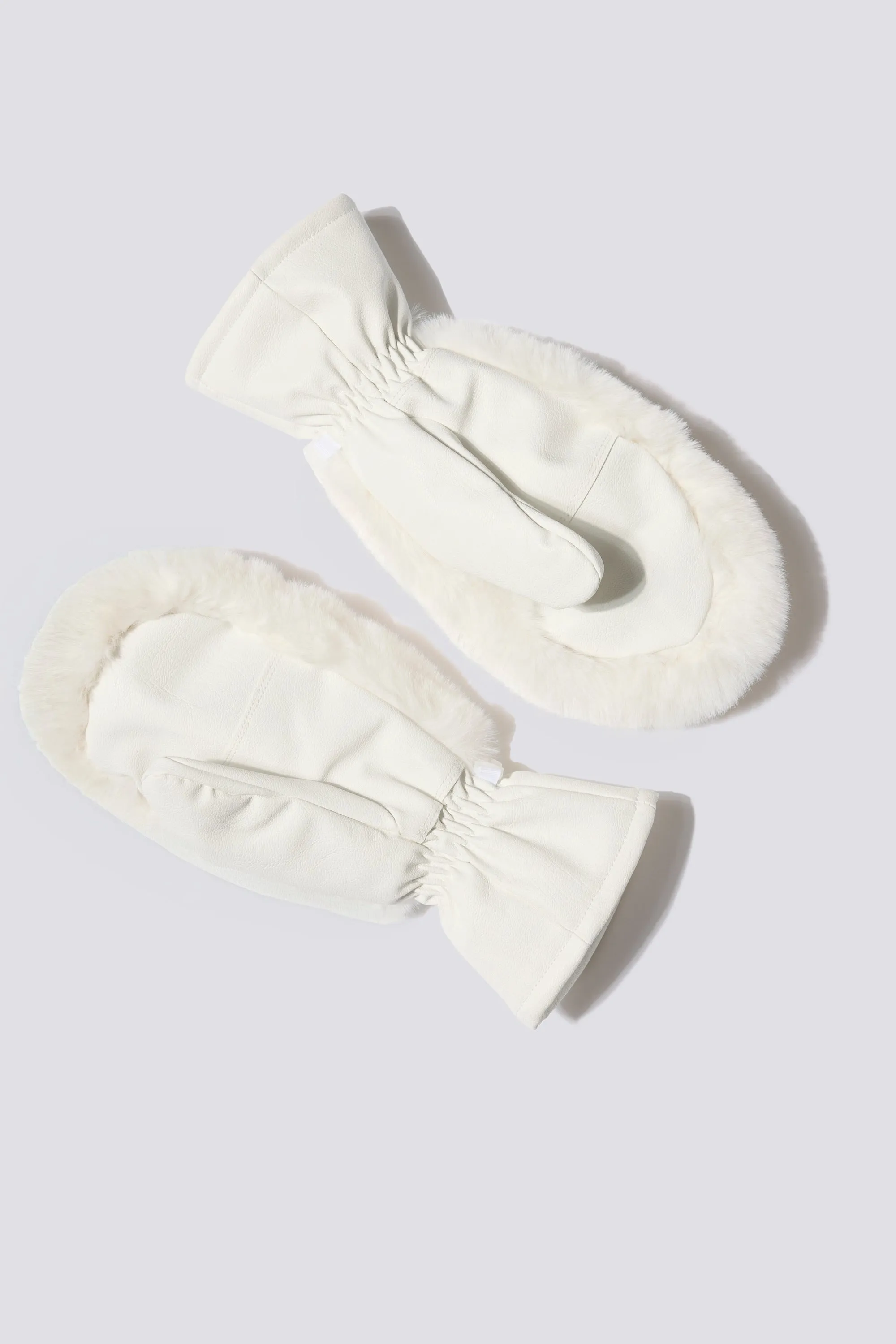 Faux-Fur Gloves in Ice sold by Bo + Tee product image thumbnail 5