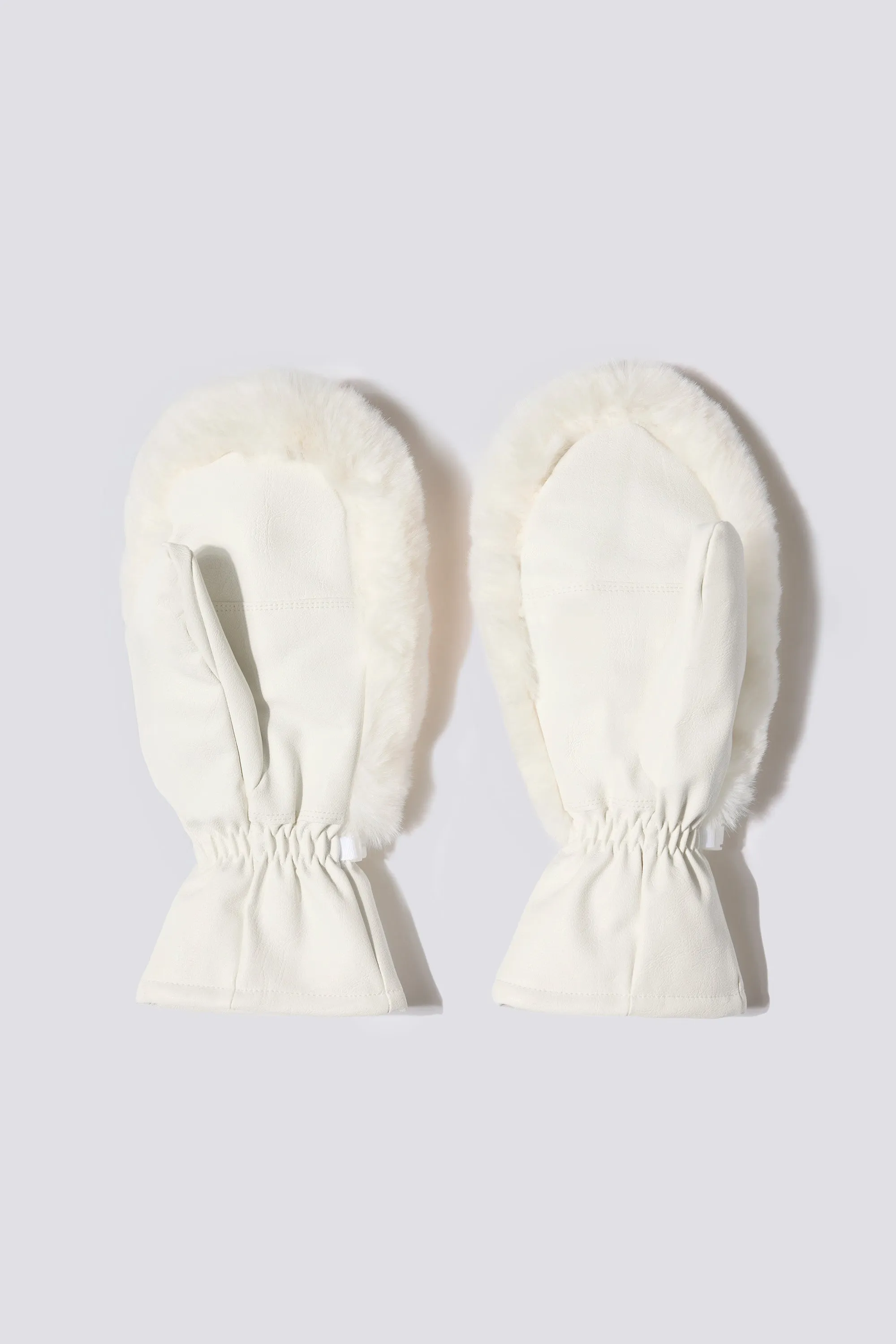Faux-Fur Gloves in Ice sold by Bo + Tee product image thumbnail 4