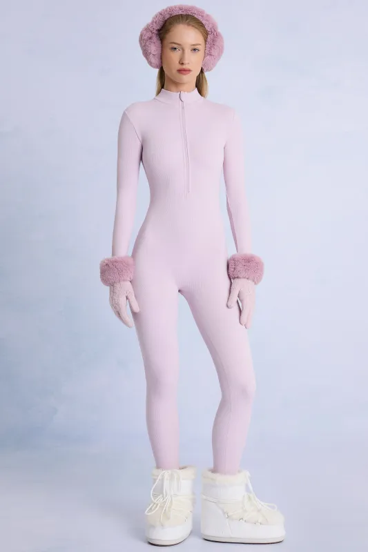 Thermal Base-Layer Jumpsuit in Powder Pink sold by Bo + Tee