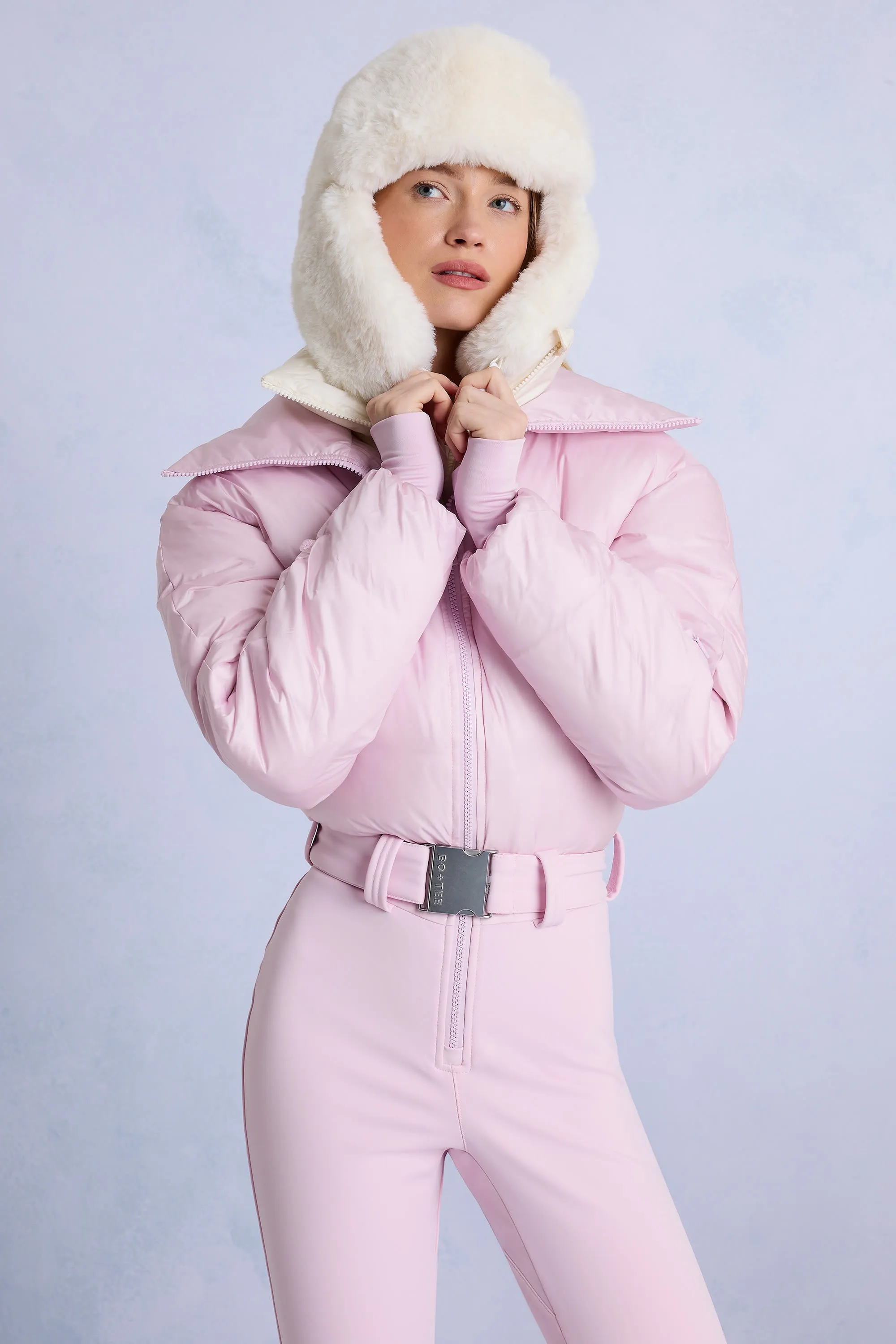 Faux-Fur Trapper Hat in Ice sold by Bo + Tee product image thumbnail 3