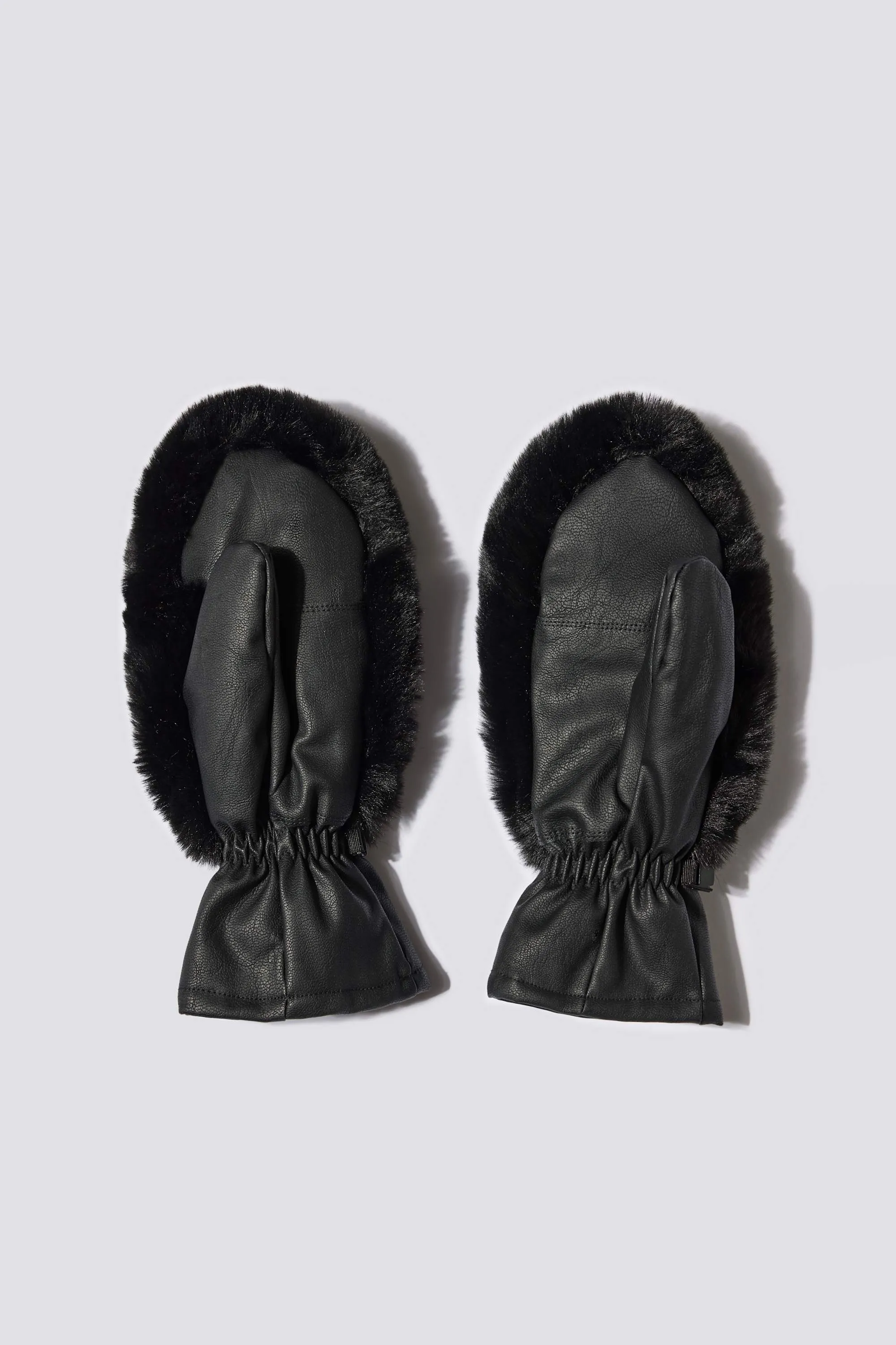 Faux-Fur Gloves in Black sold by Bo + Tee product image thumbnail 3