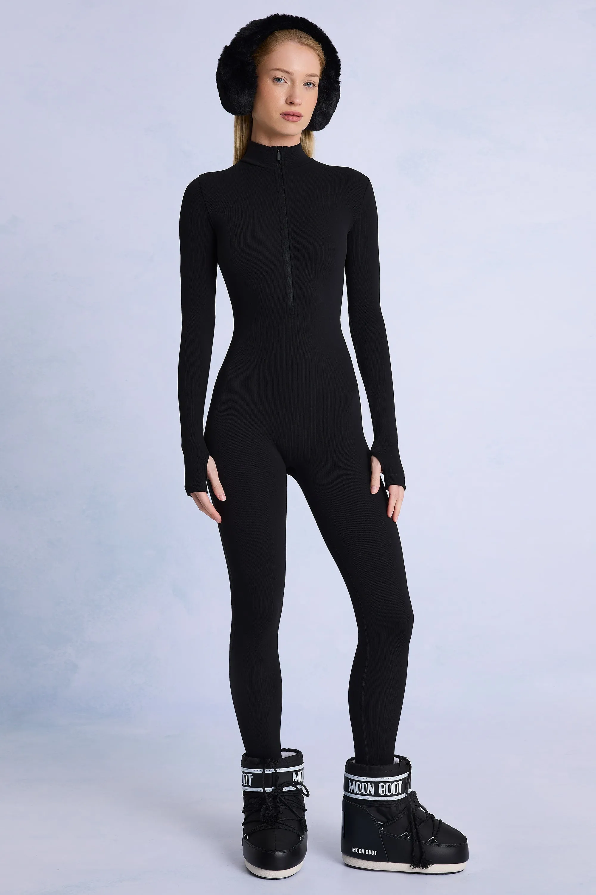 Thermal Base-Layer Jumpsuit in Black sold by Bo + Tee