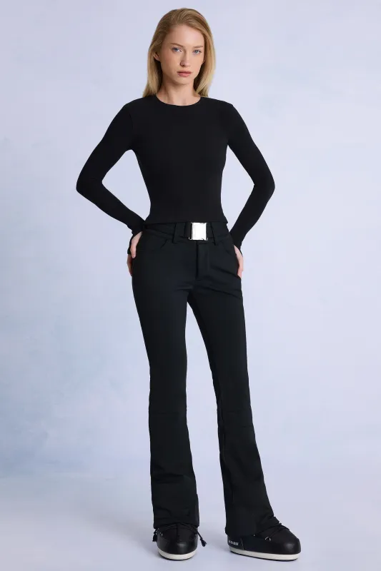 Waterproof Belted Ski Salopettes in Black sold by Bo + Tee