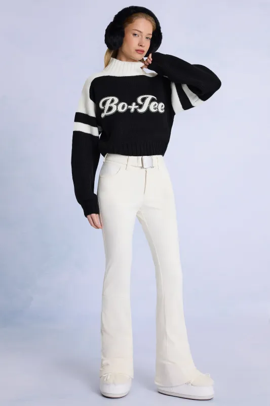 Waterproof Belted Ski Salopettes in Ice sold by Bo + Tee