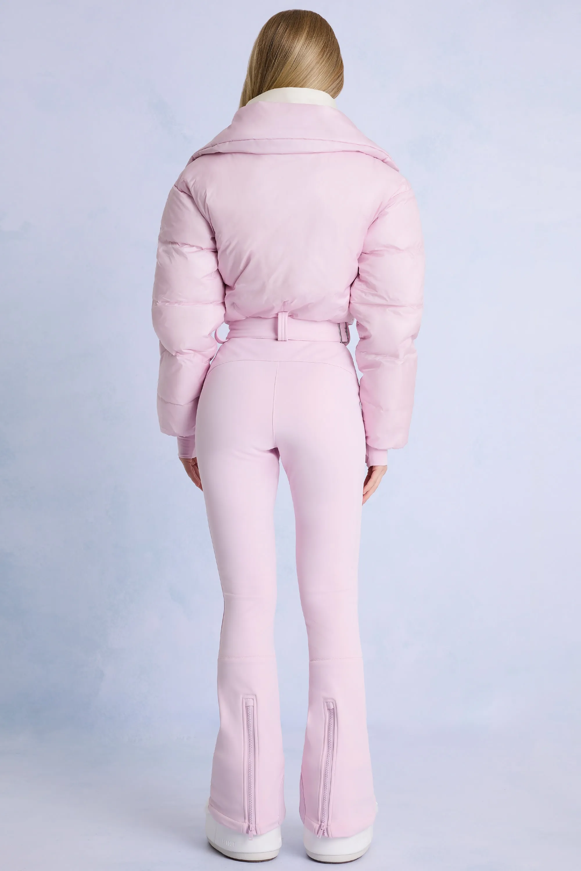 Waterproof Belted Layered Ski Suit in Powder Pink sold by Bo + Tee product image thumbnail 2