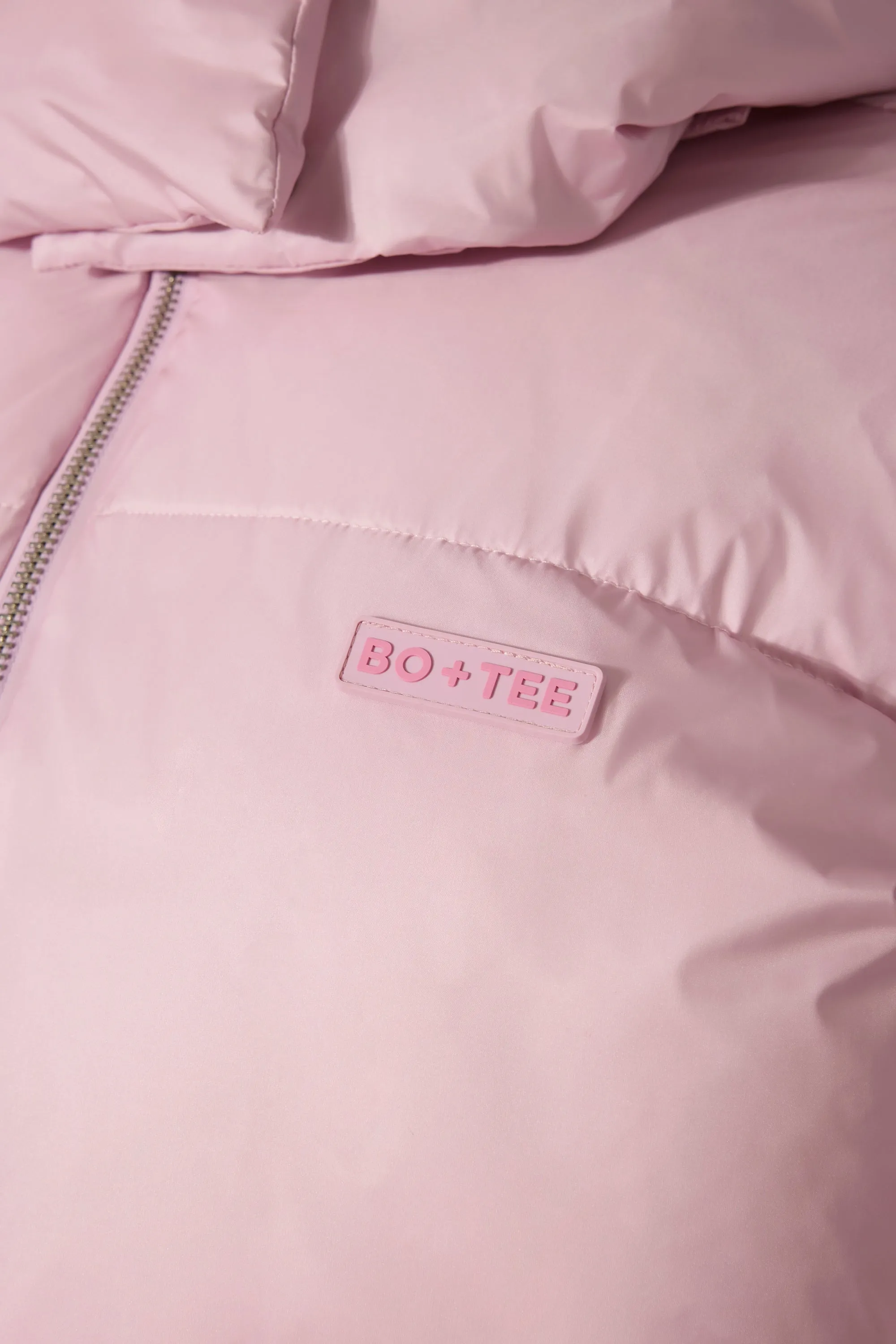 Waterproof Cropped Oversized Ski Jacket in Powder Pink sold by Bo + Tee product image thumbnail 5