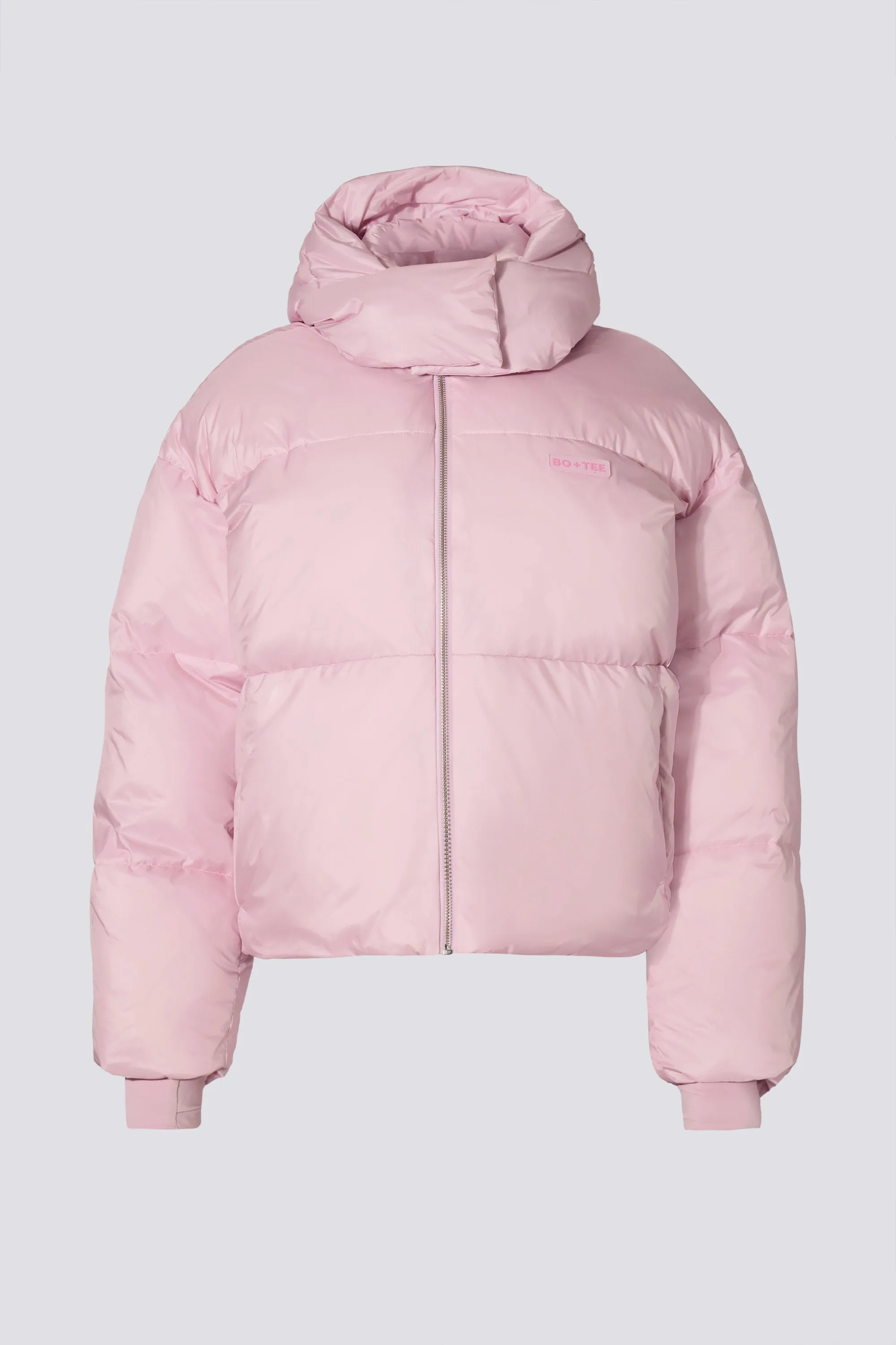 Waterproof Cropped Oversized Ski Jacket in Powder Pink sold by Bo + Tee product image thumbnail 3