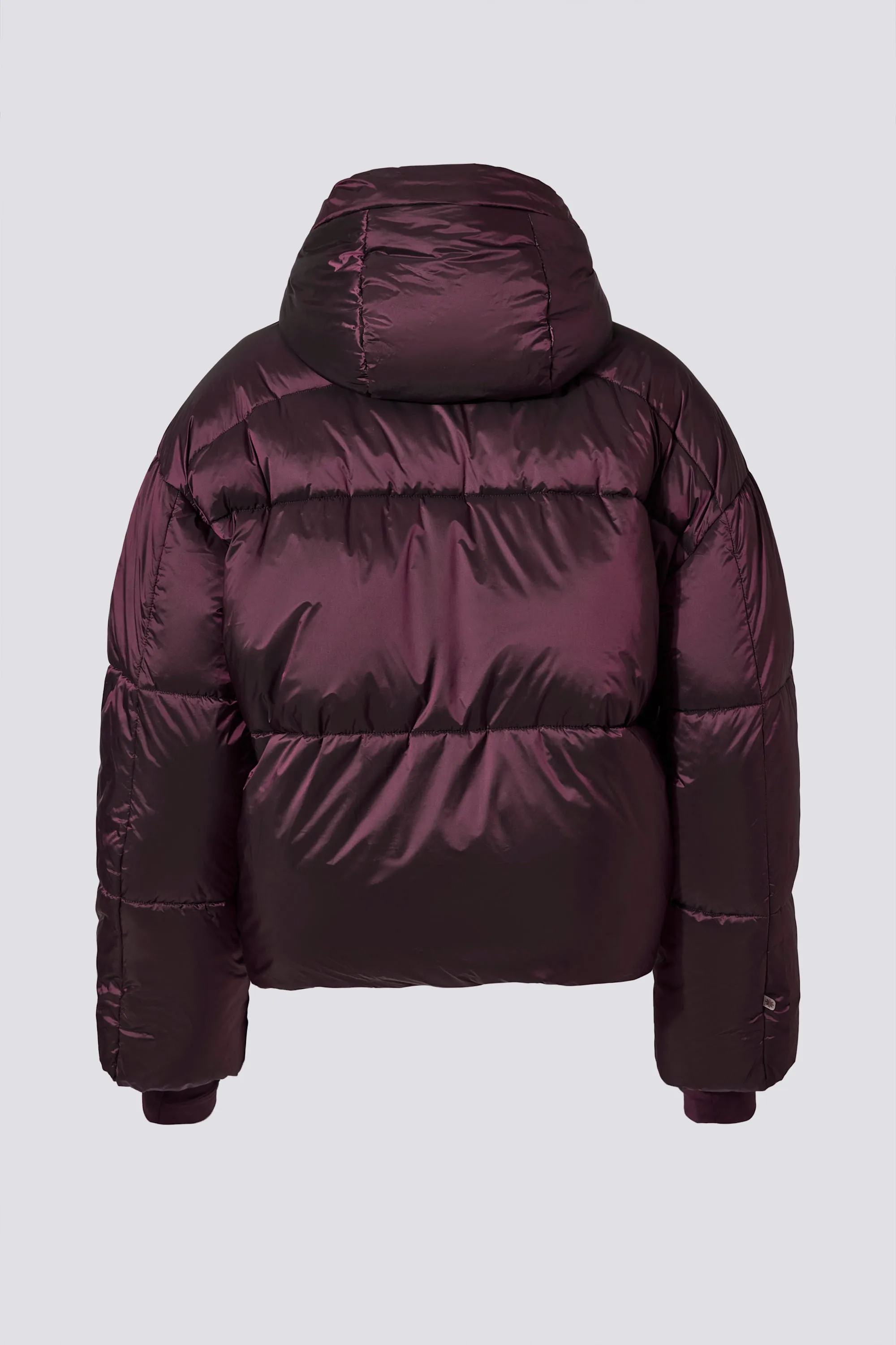 Waterproof Cropped Oversized Ski Jacket in Burgundy sold by Bo + Tee product image thumbnail 4