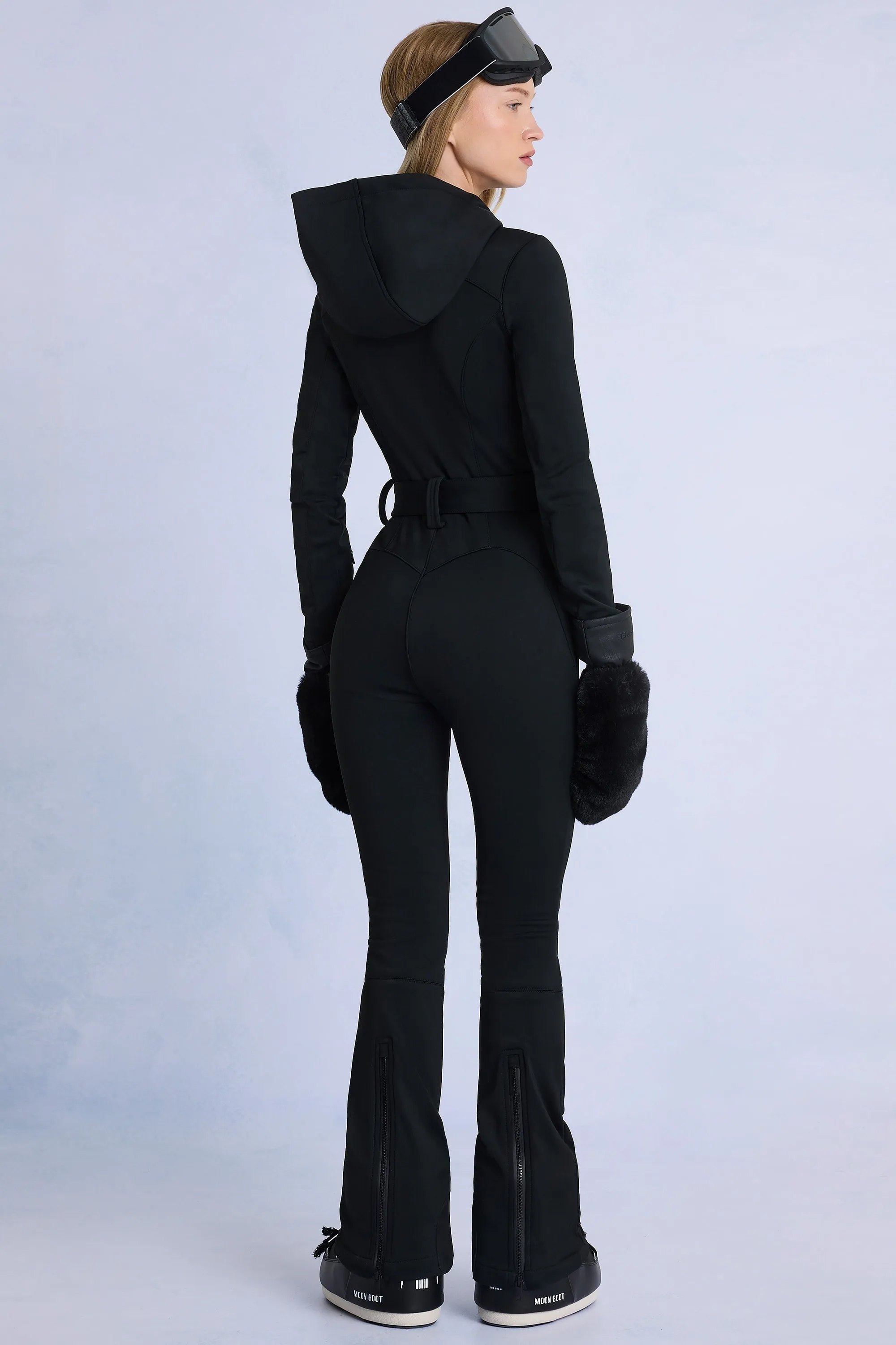 Waterproof Hooded Fitted Ski Suit in Black sold by Bo + Tee product image thumbnail 2