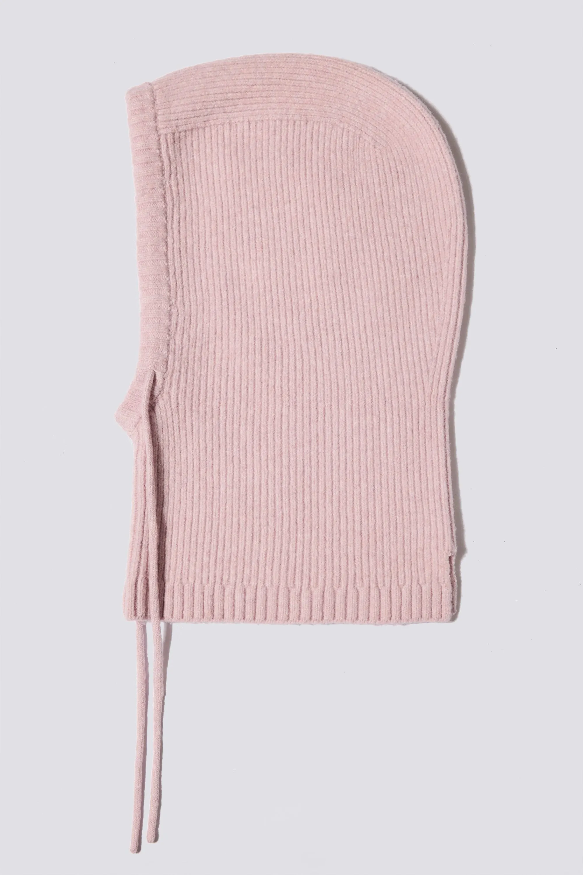 Knit Drawstring Balaclava in Powder Pink sold by Bo + Tee product image thumbnail 2