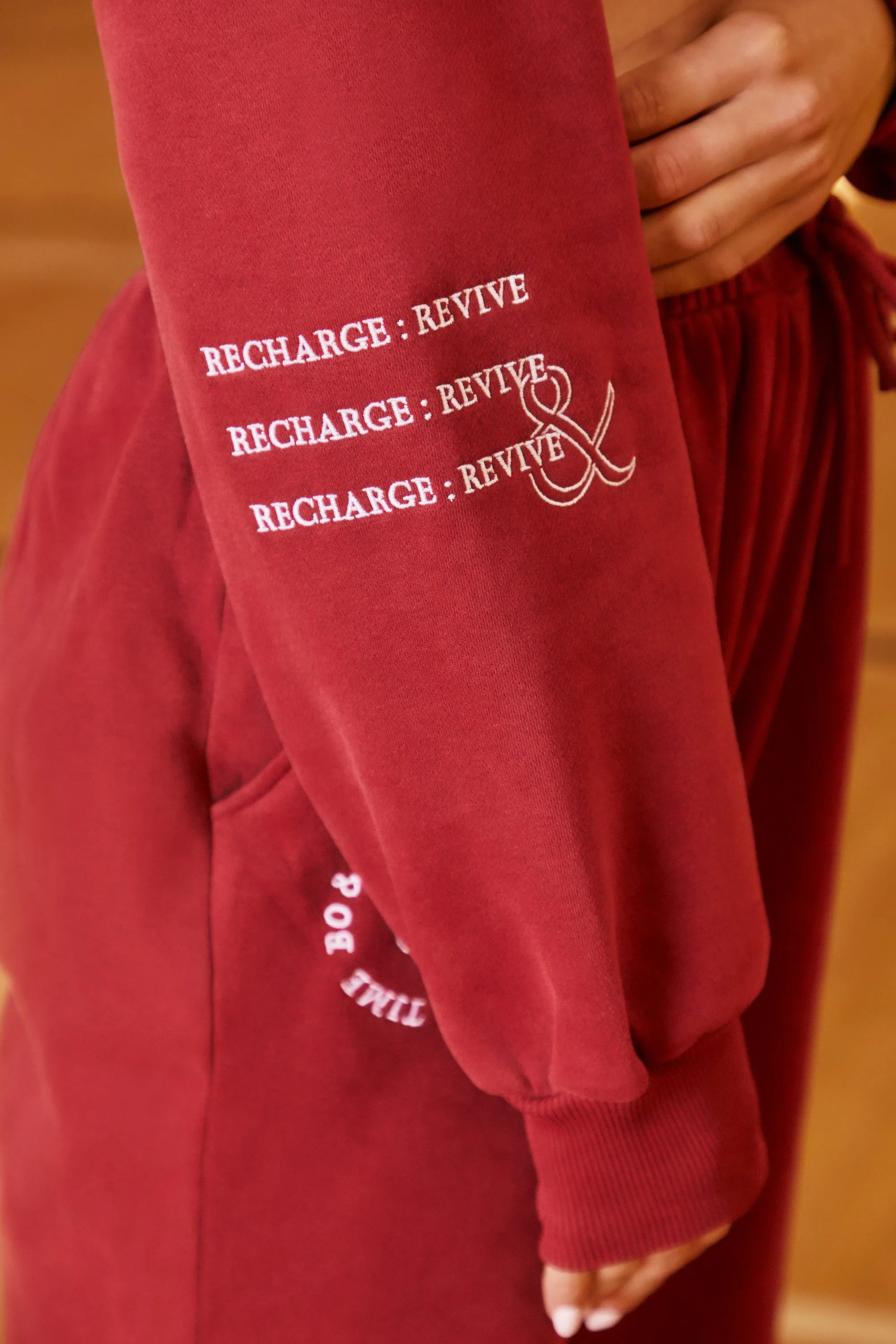 Keep Moving - Sweatshirt in Burgundy sold by Bo + Tee product image thumbnail 5