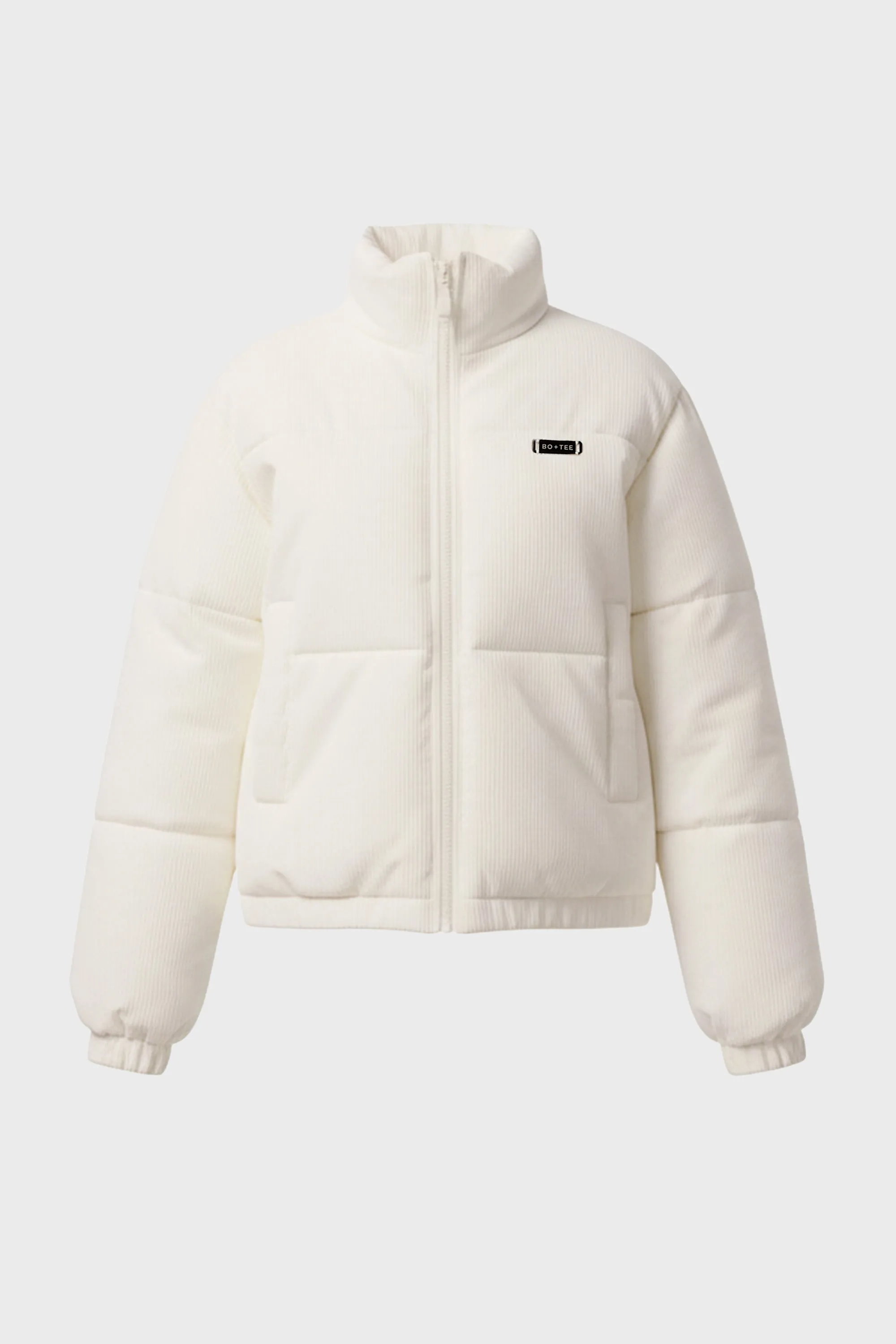 Corduroy Quilted Puffer Jacket in Ivory sold by Bo + Tee product image thumbnail 3