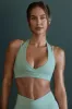 Courage - Plunge Neck Wrap Over Sports Bra in Sage sold by Bo + Tee
