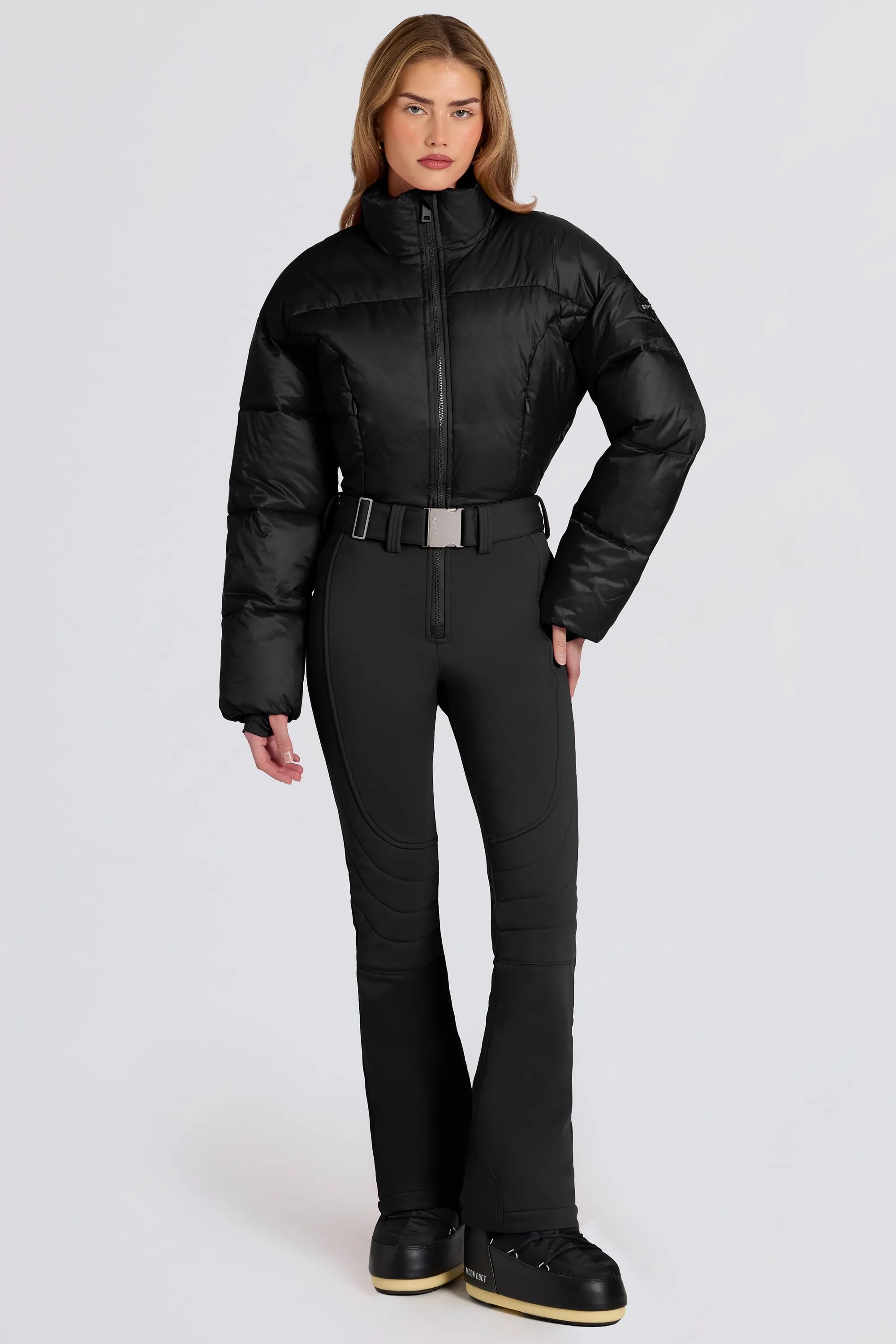 Waterproof Padded Belted Ski Suit in Black sold by Bo + Tee product image thumbnail 4