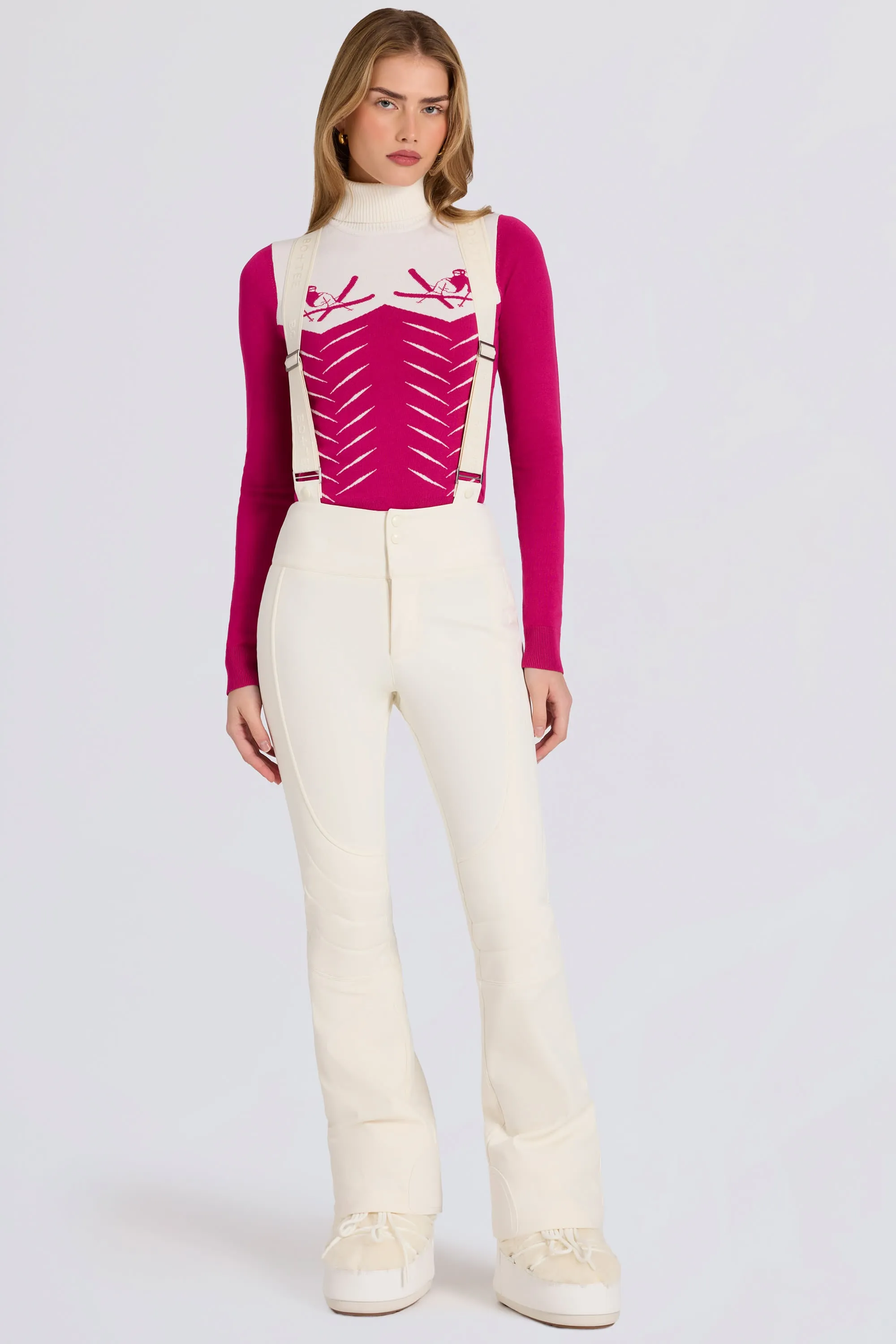Waterproof High-Rise Salopettes with Suspenders in Ice sold by Bo + Tee product image thumbnail 3