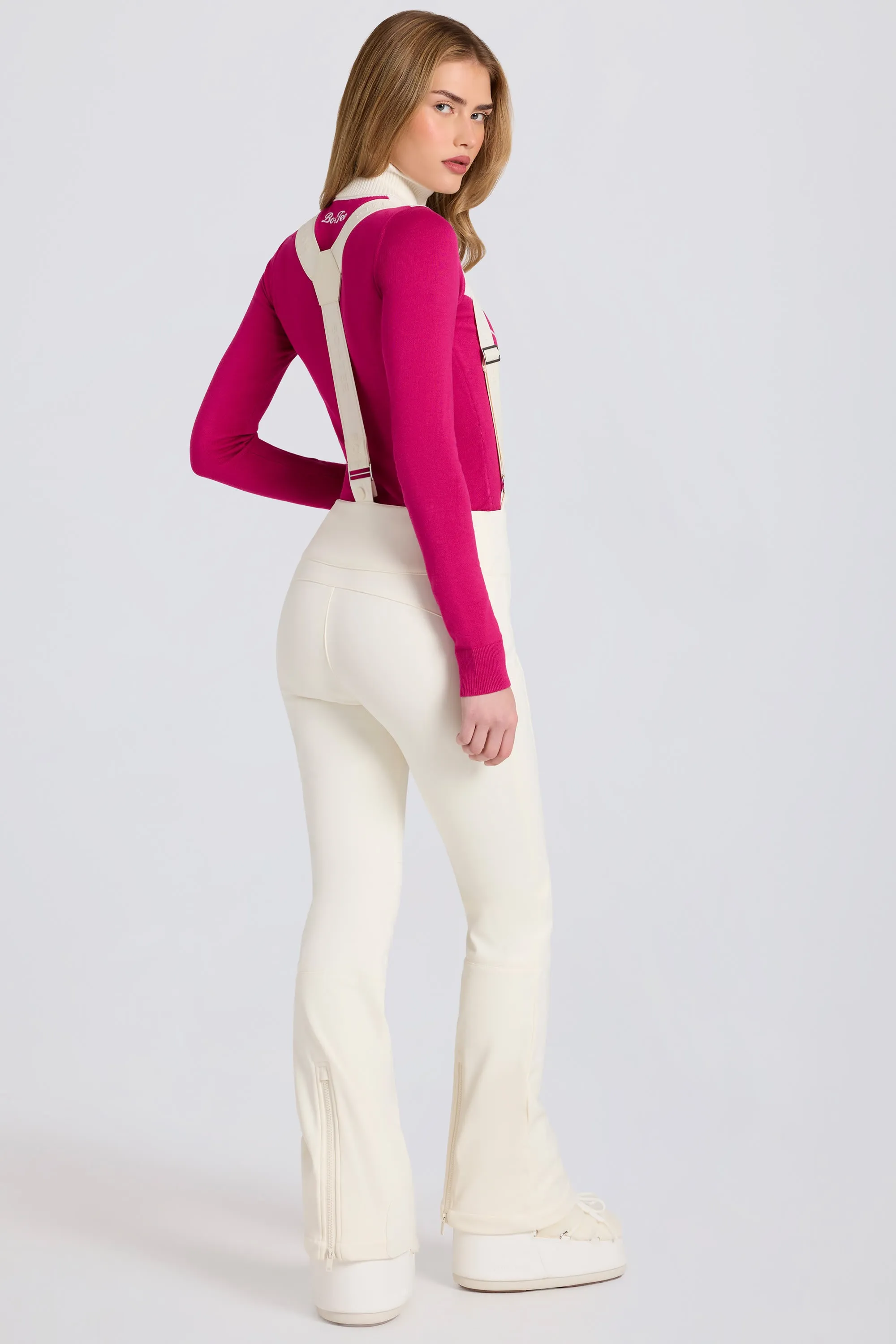 Waterproof High-Rise Salopettes with Suspenders in Ice sold by Bo + Tee product image thumbnail 2
