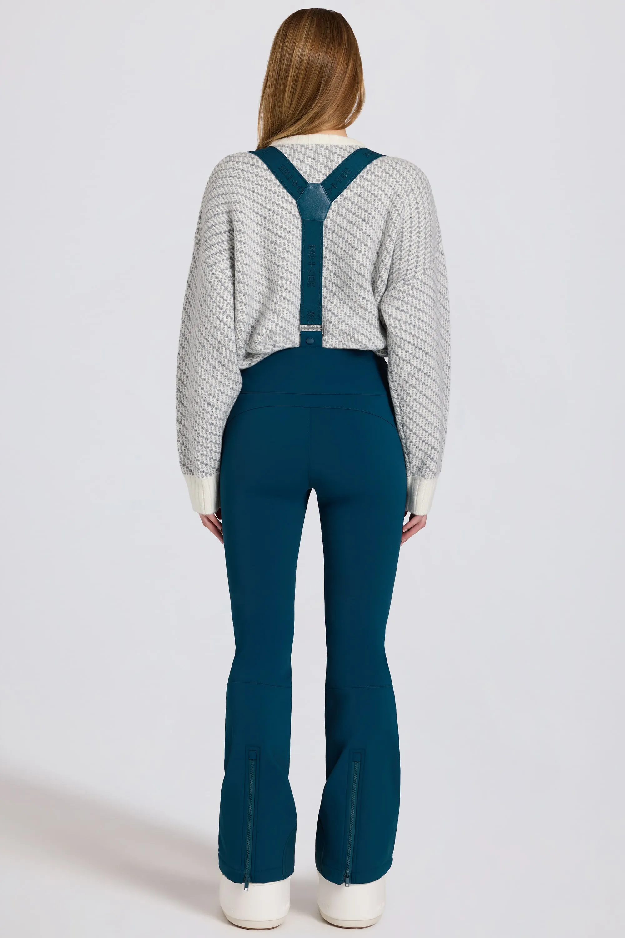 Waterproof High-Rise Salopettes with Suspenders in Teal sold by Bo + Tee product image thumbnail 4