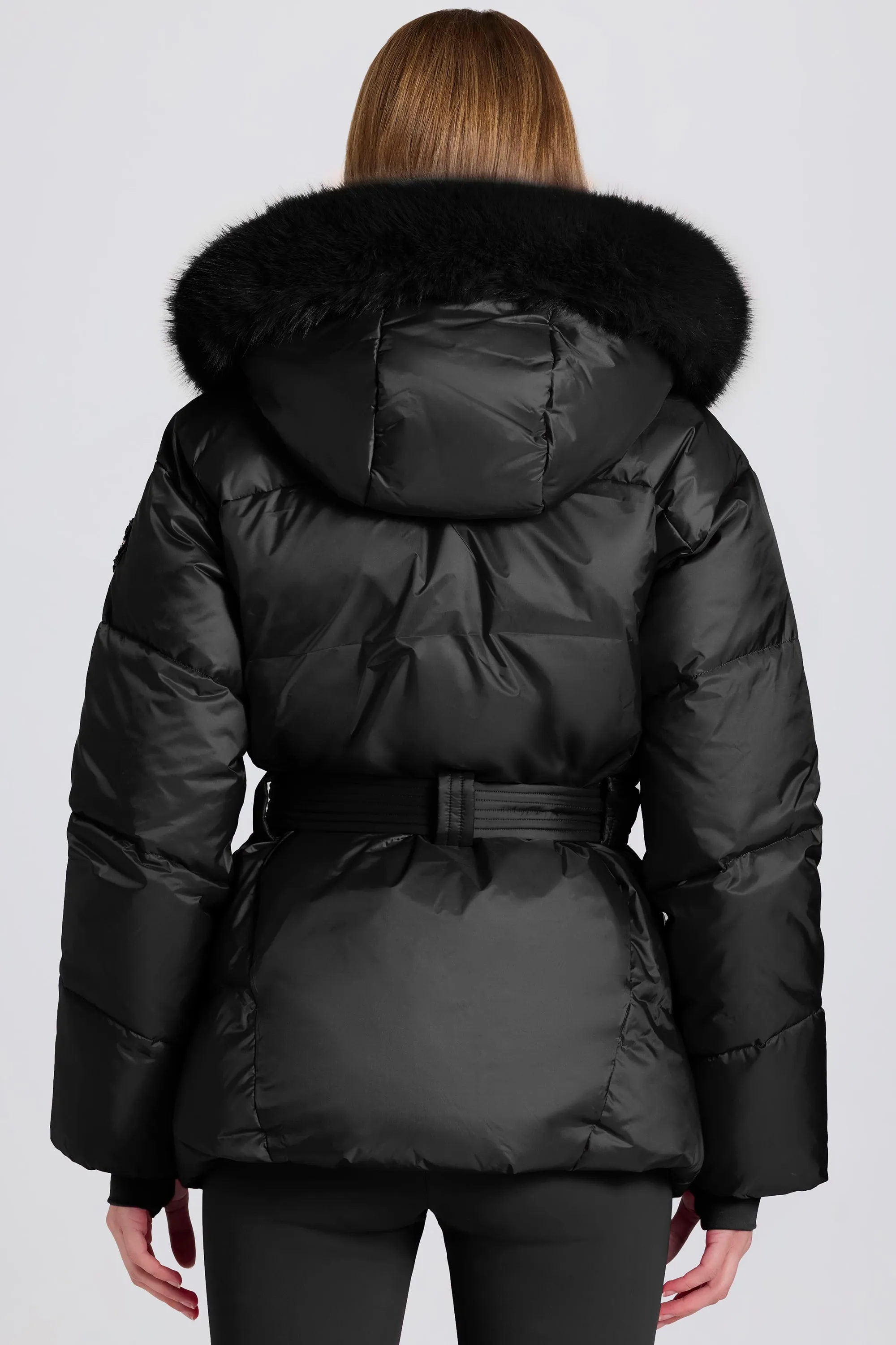 Waterproof Faux-Fur Hood Ski Jacket in Black sold by Bo + Tee product image thumbnail 2