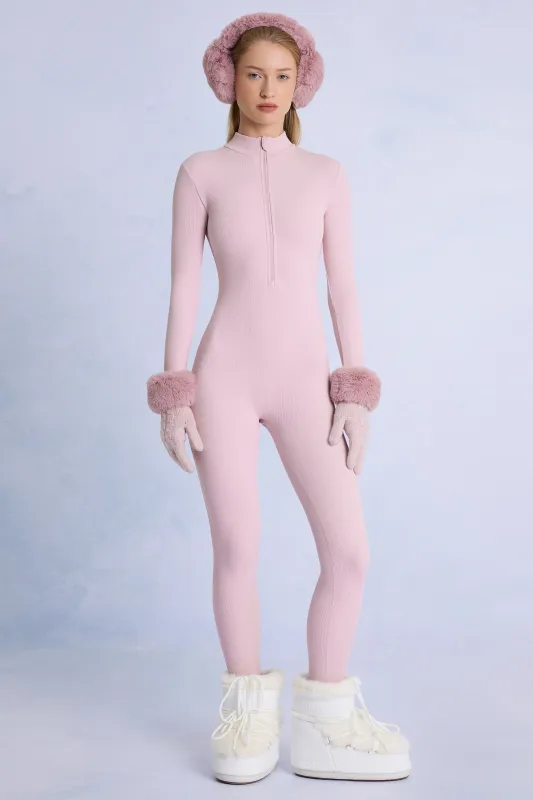 Thermal Base-Layer Jumpsuit in Powder Pink sold by Bo + Tee