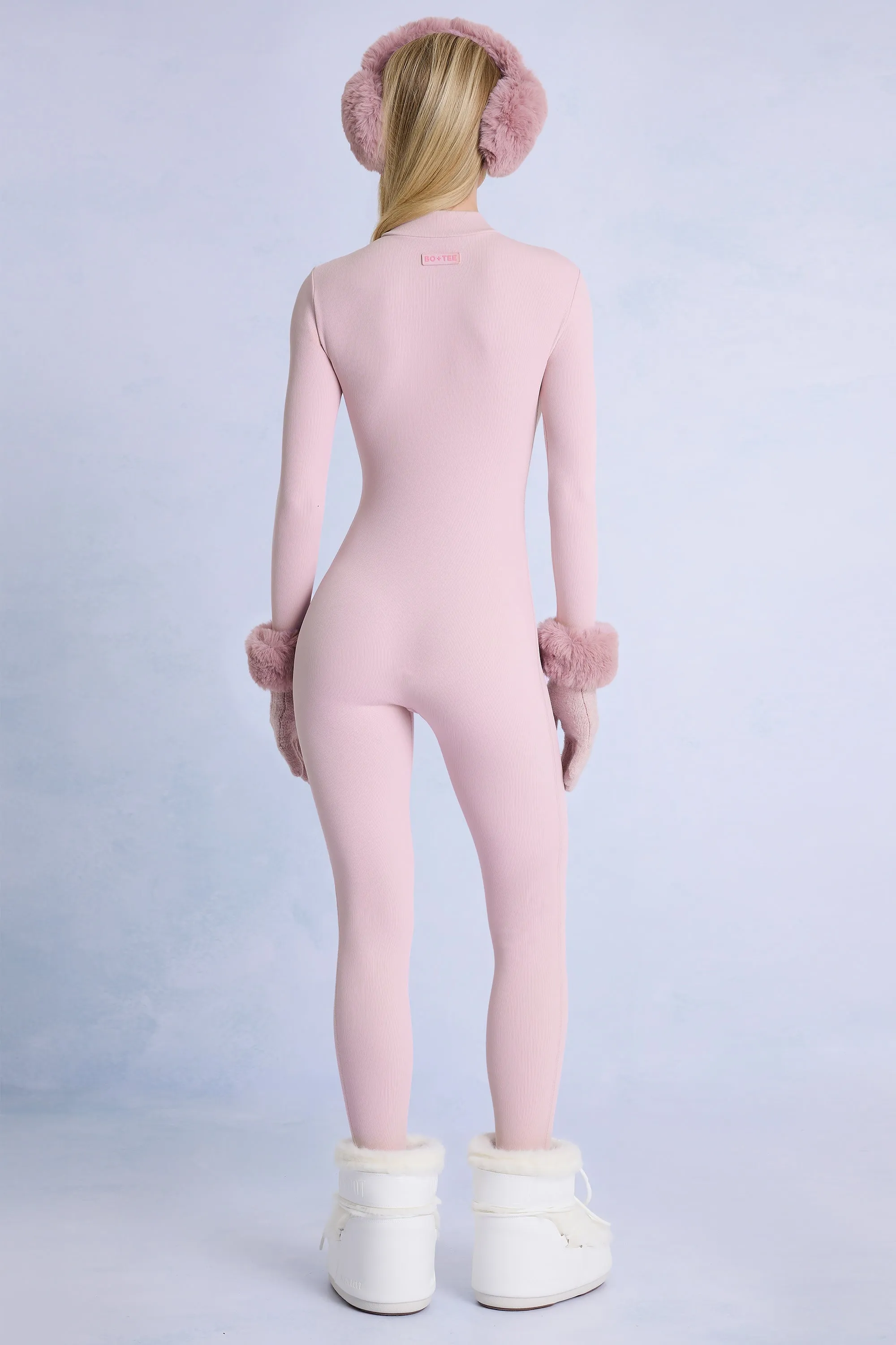 Thermal Base-Layer Jumpsuit in Powder Pink sold by Bo + Tee product image thumbnail 2