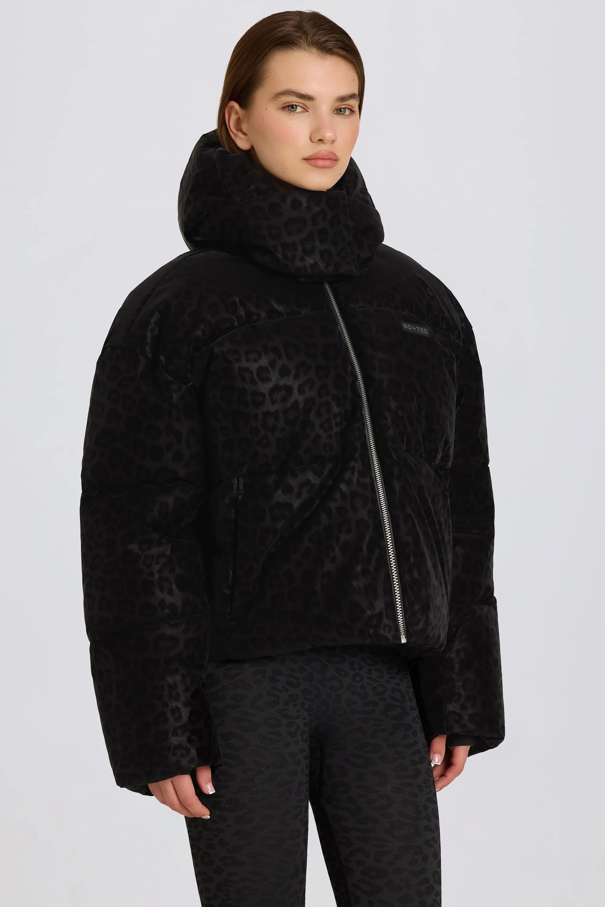 Waterproof Cropped Oversized Ski Jacket in Black sold by Bo + Tee product image thumbnail 5