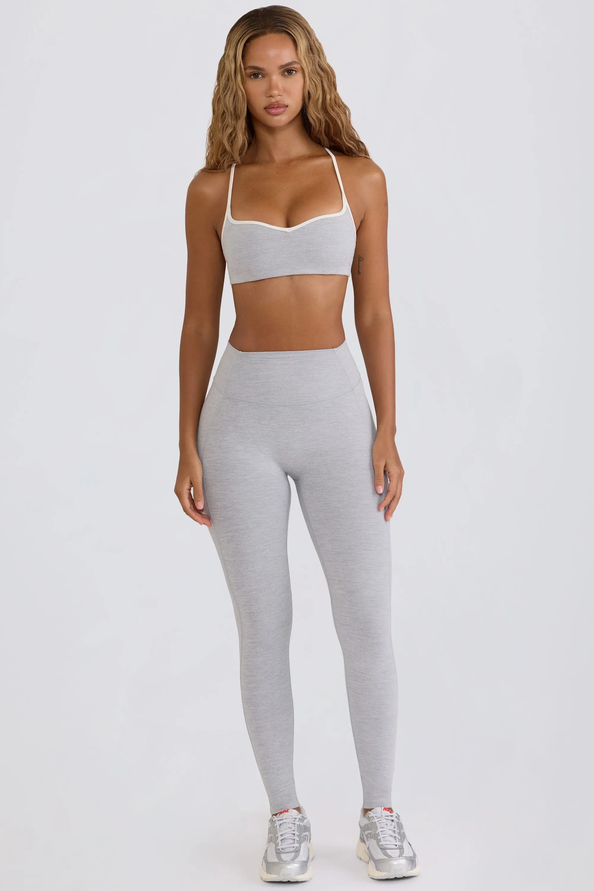 Soft Active Mid-Rise Leggings in Grey sold by Bo + Tee product image thumbnail 2