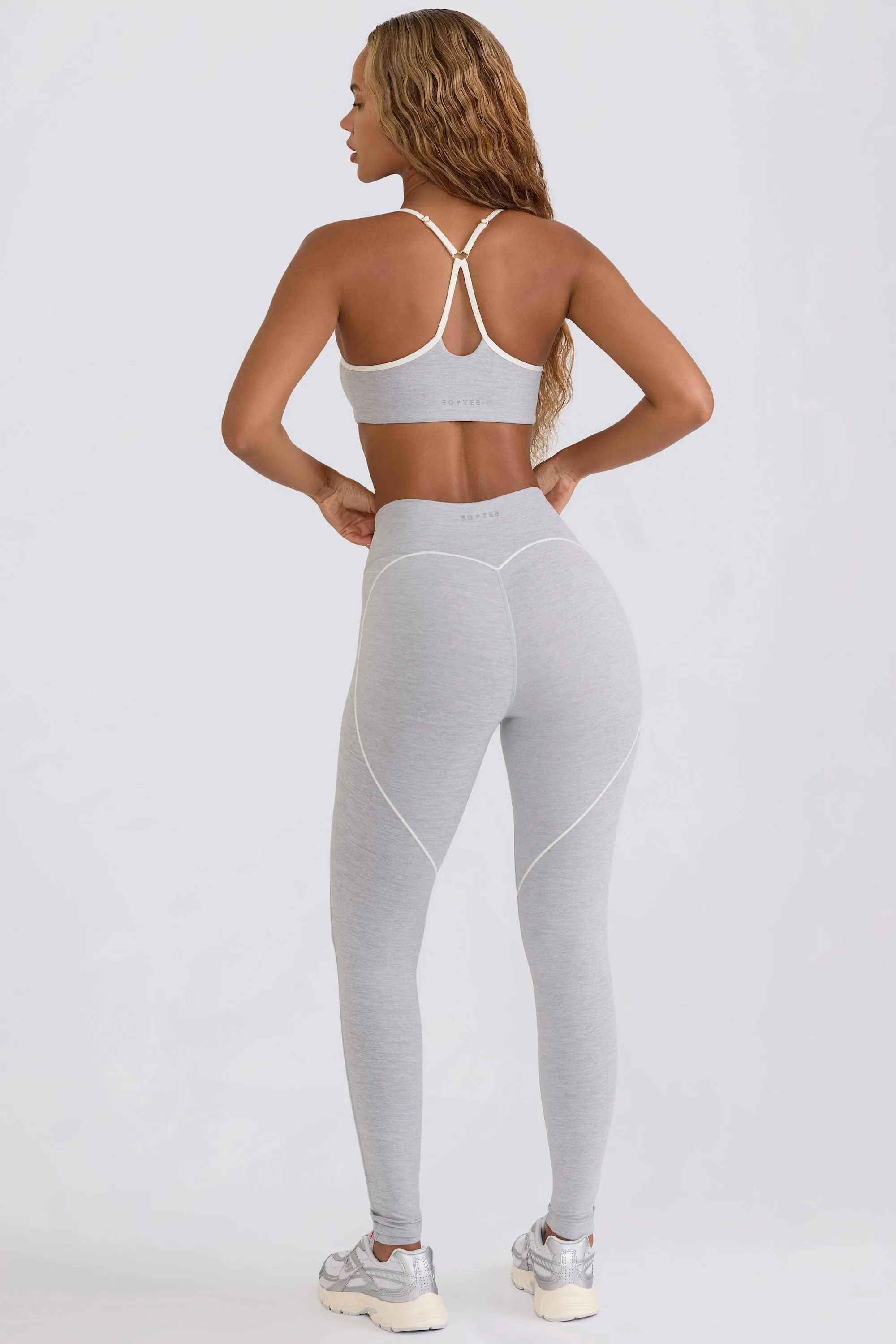 Soft Active Mid-Rise Leggings in Grey sold by Bo + Tee product image thumbnail 3