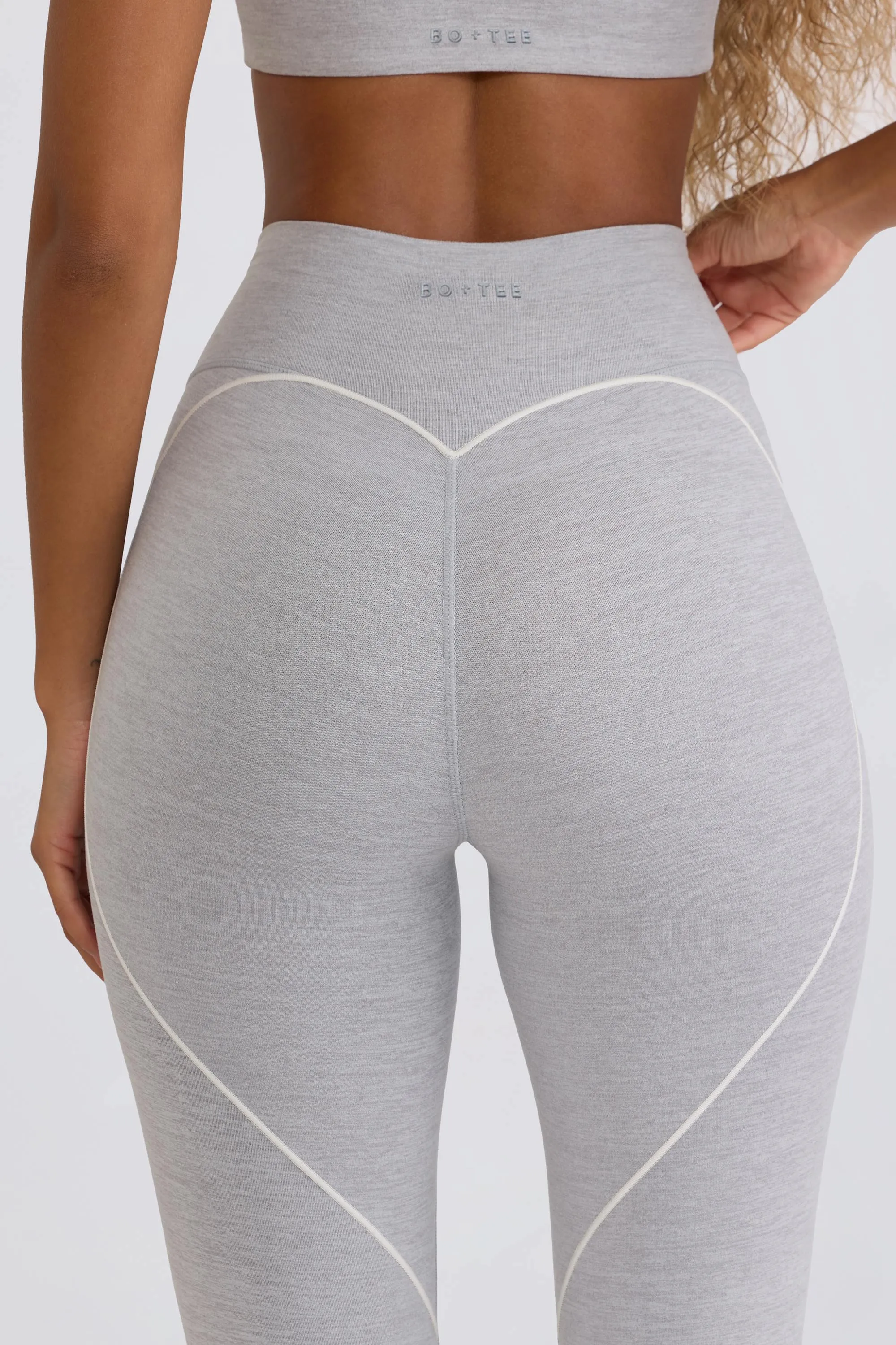 Soft Active Mid-Rise Leggings in Grey sold by Bo + Tee product image thumbnail 5