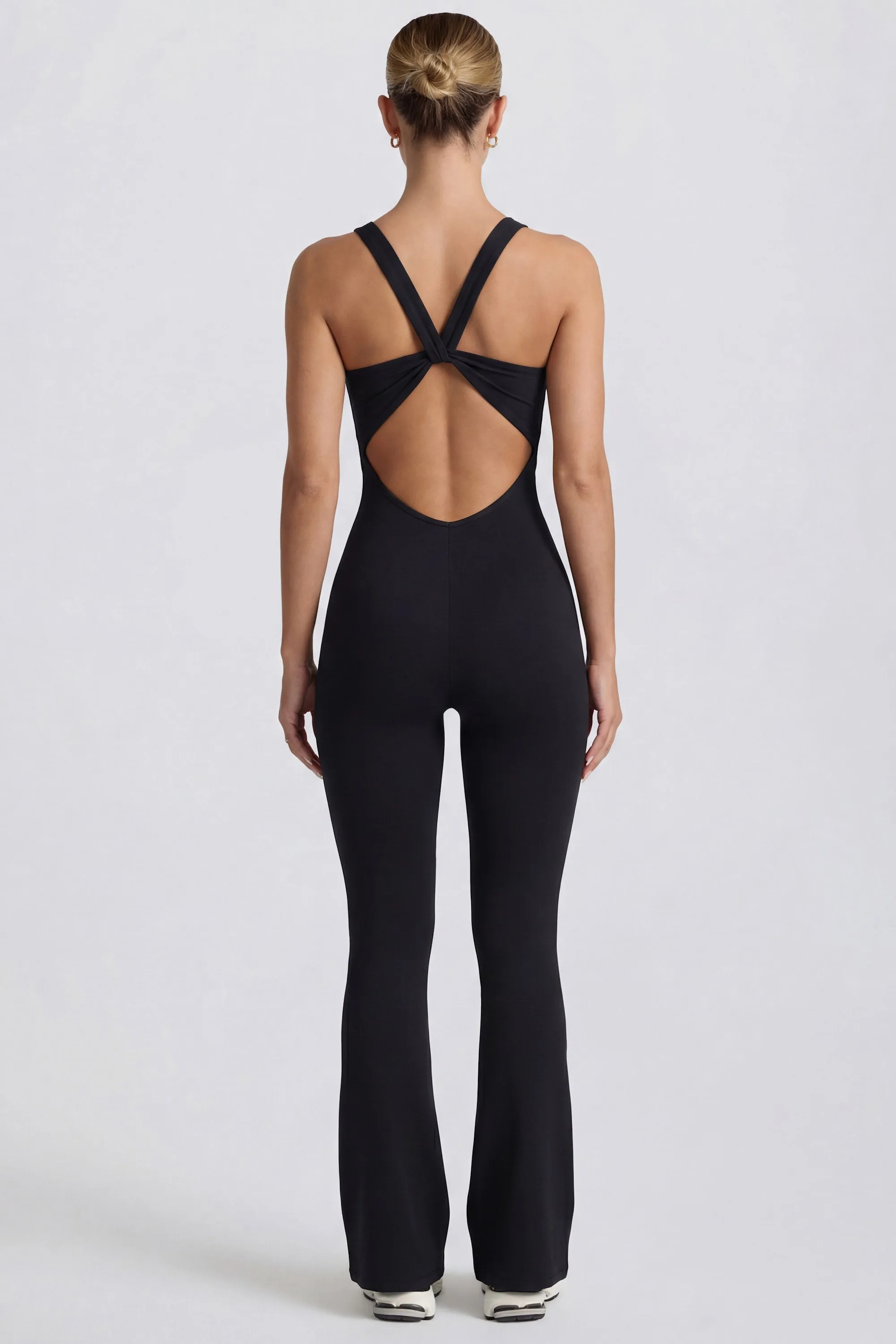 Soft Active Cut Out Back Jumpsuit in Black sold by Bo + Tee product image thumbnail 2