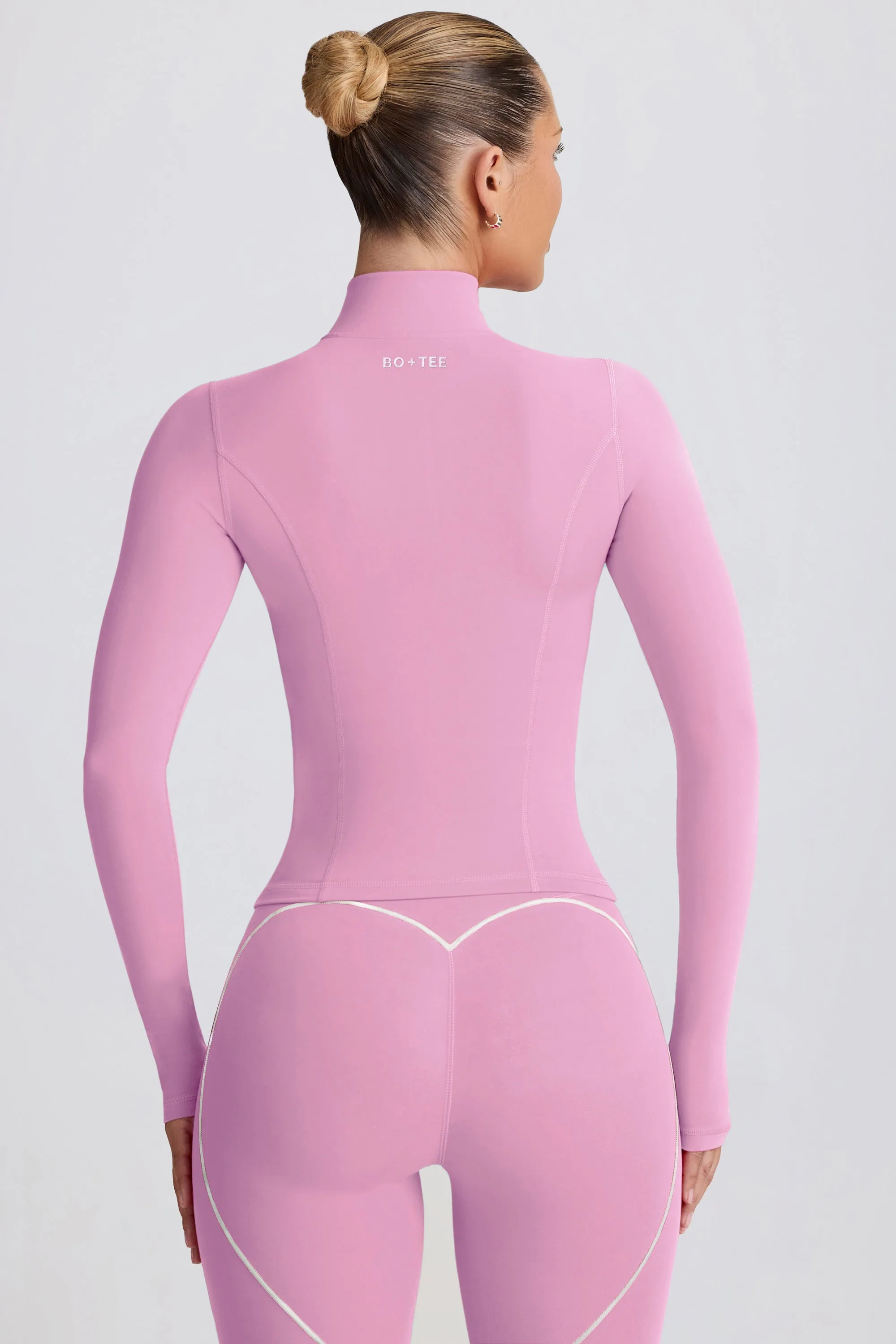 Soft Active Zip-Up Jacket in Dusty Pink sold by Bo + Tee product image thumbnail 2