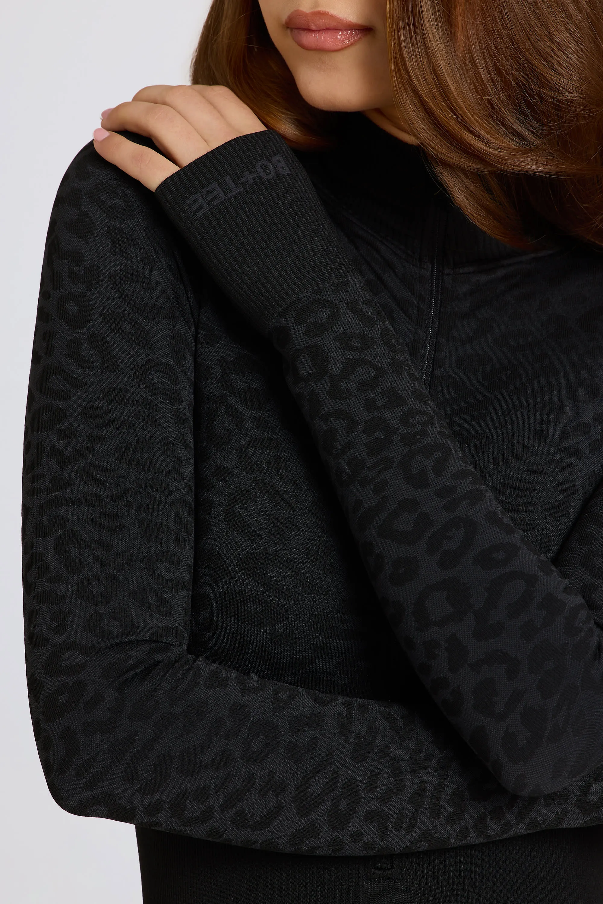 Thermal Base-Layer Jumpsuit in Black Leopard sold by Bo + Tee product image thumbnail 3