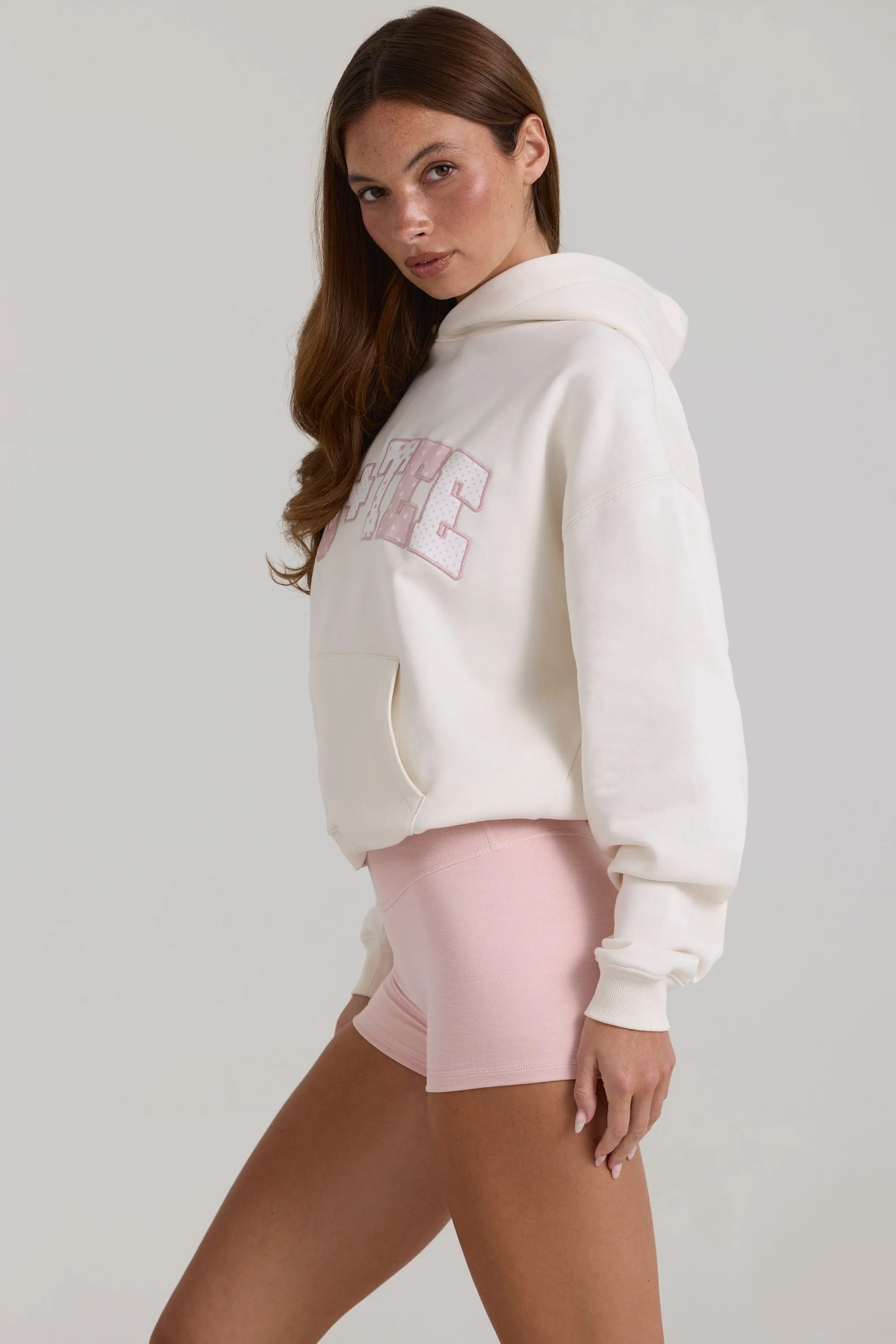Oversized Applique Hoodie in Ivory sold by Bo + Tee product image thumbnail 3