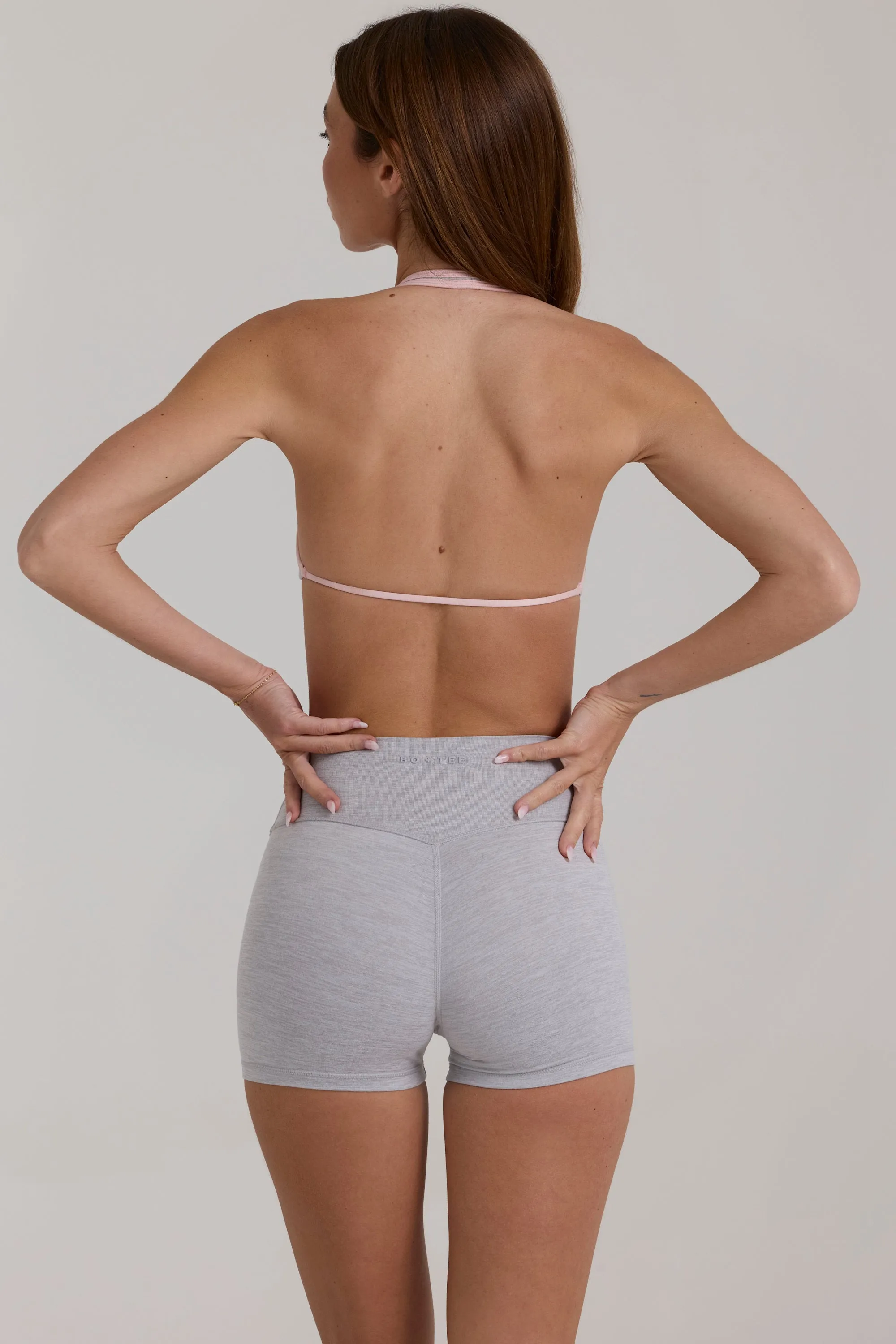 Soft Active Mini Shorts in Grey Marl sold by Bo + Tee product image thumbnail 2