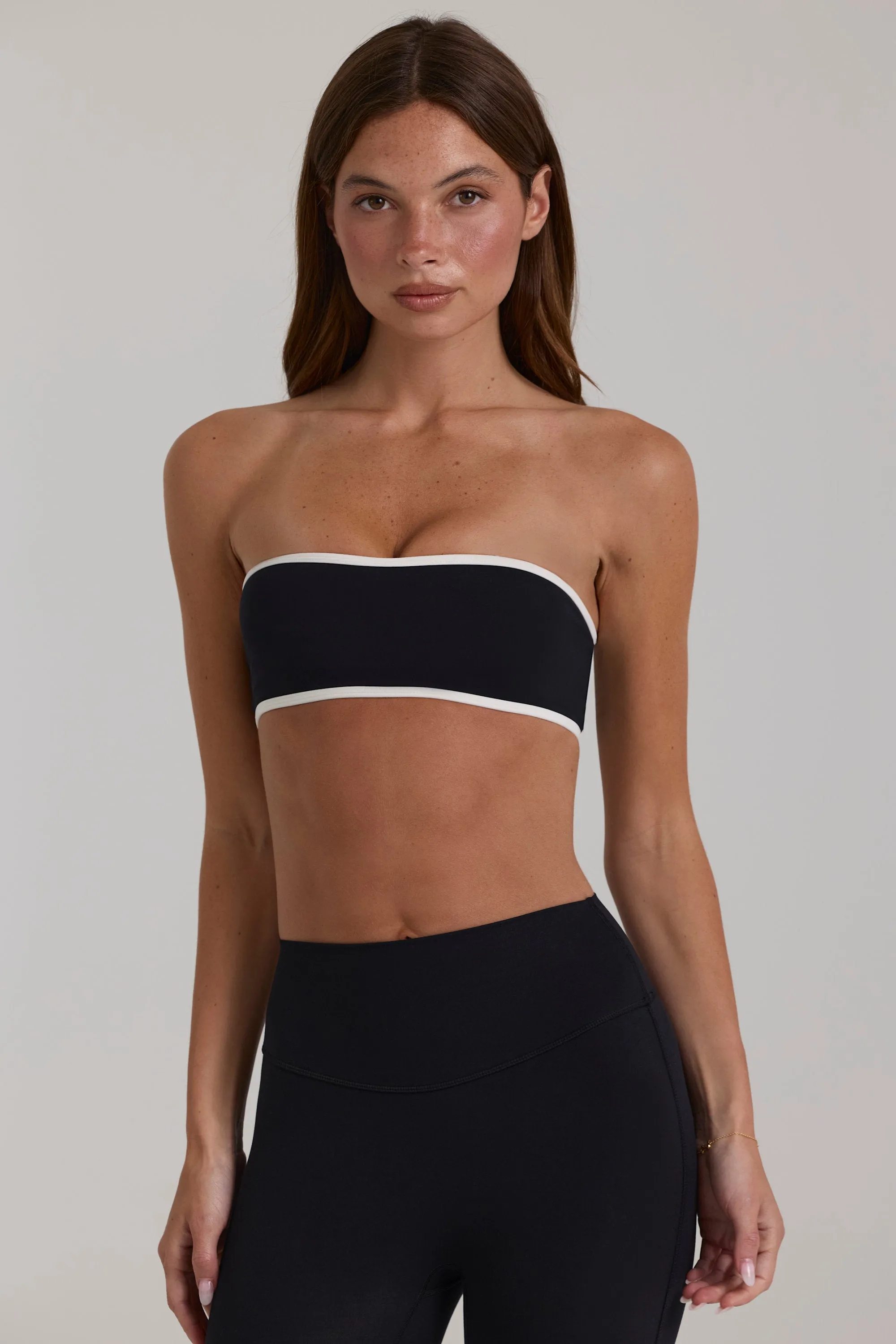 Soft Active Bandeau Sports Bra in Black sold by Bo + Tee product image thumbnail 4