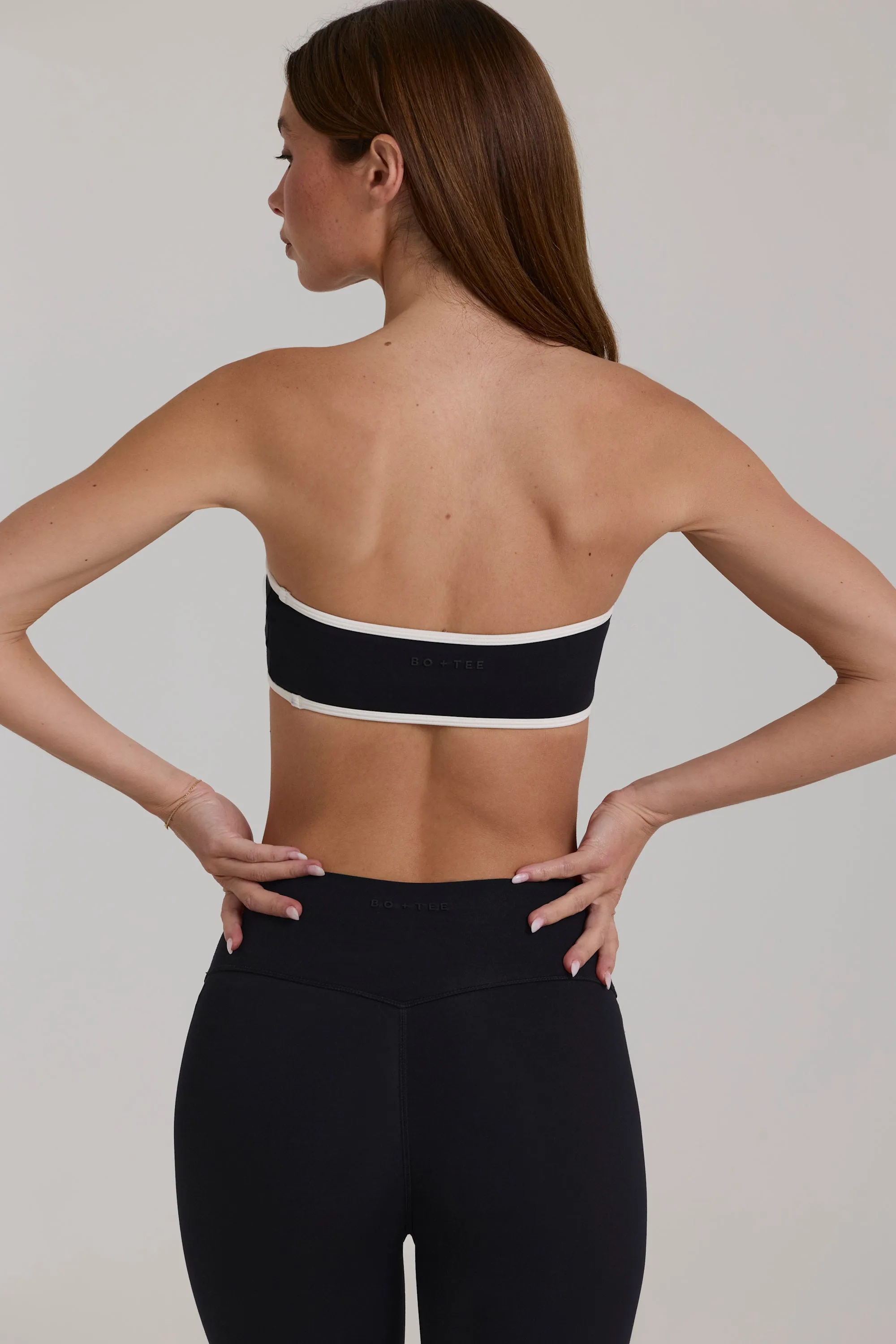 Soft Active Bandeau Sports Bra in Black sold by Bo + Tee product image thumbnail 5