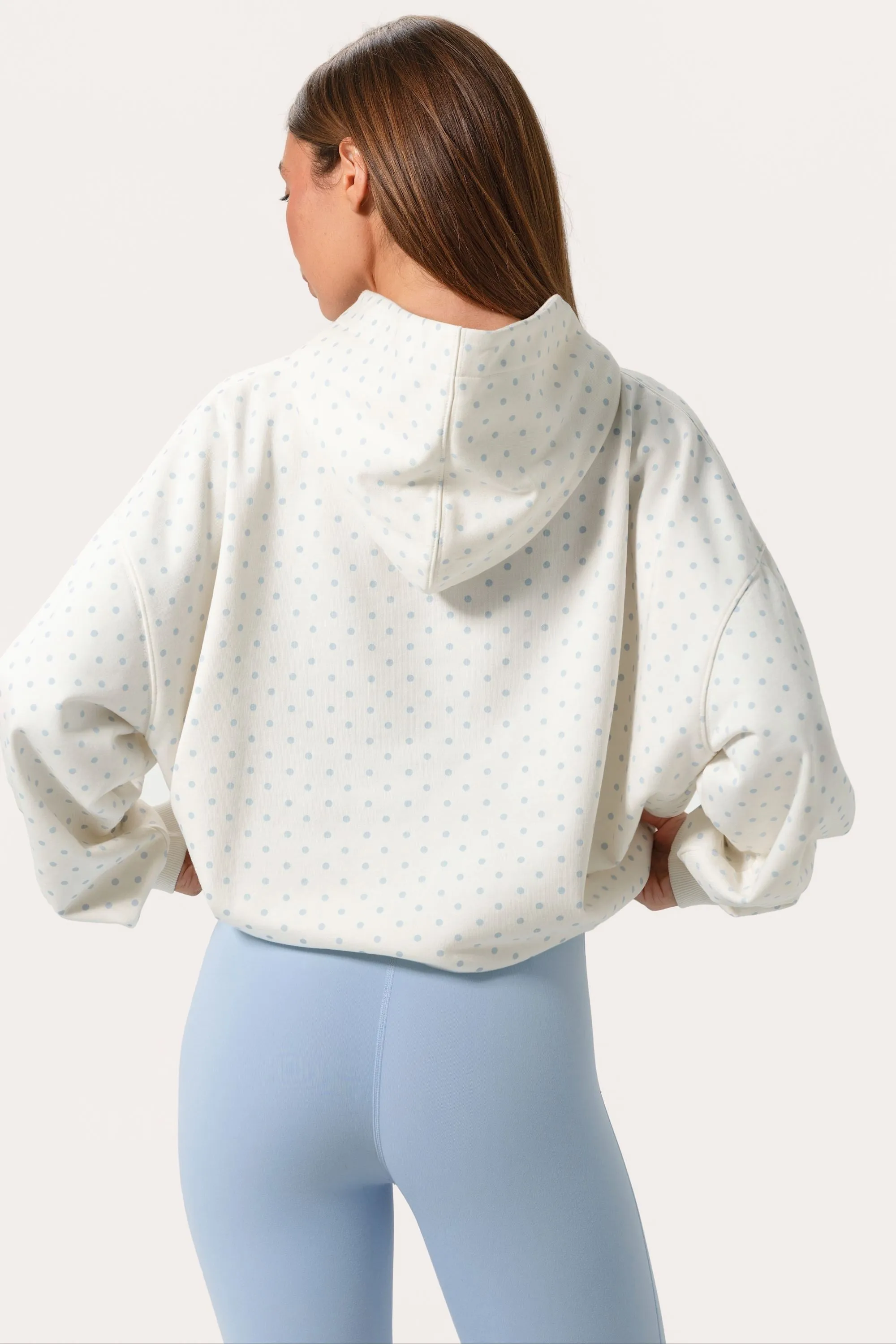 Oversized Applique Hoodie in Marshmallow Polka Dot sold by Bo + Tee product image thumbnail 2