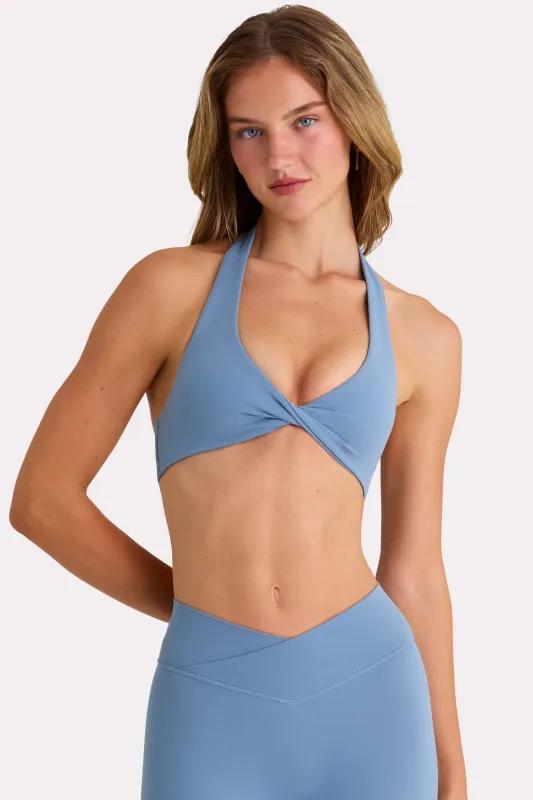 Soft Active Sports Bra in Marine made by Bo + Tee