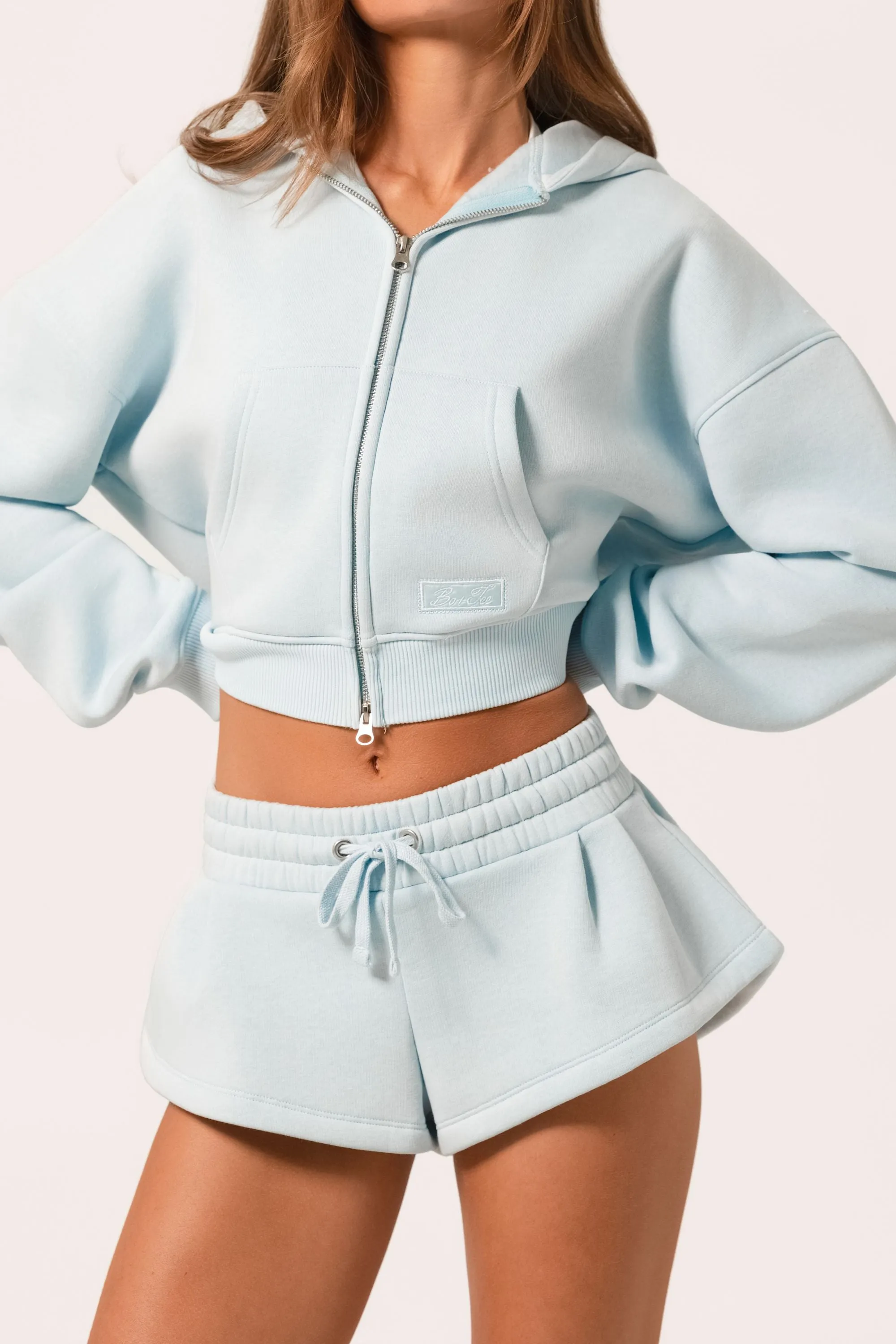 Mid-Rise Shorts in Powder Blue sold by Bo + Tee product image thumbnail 4