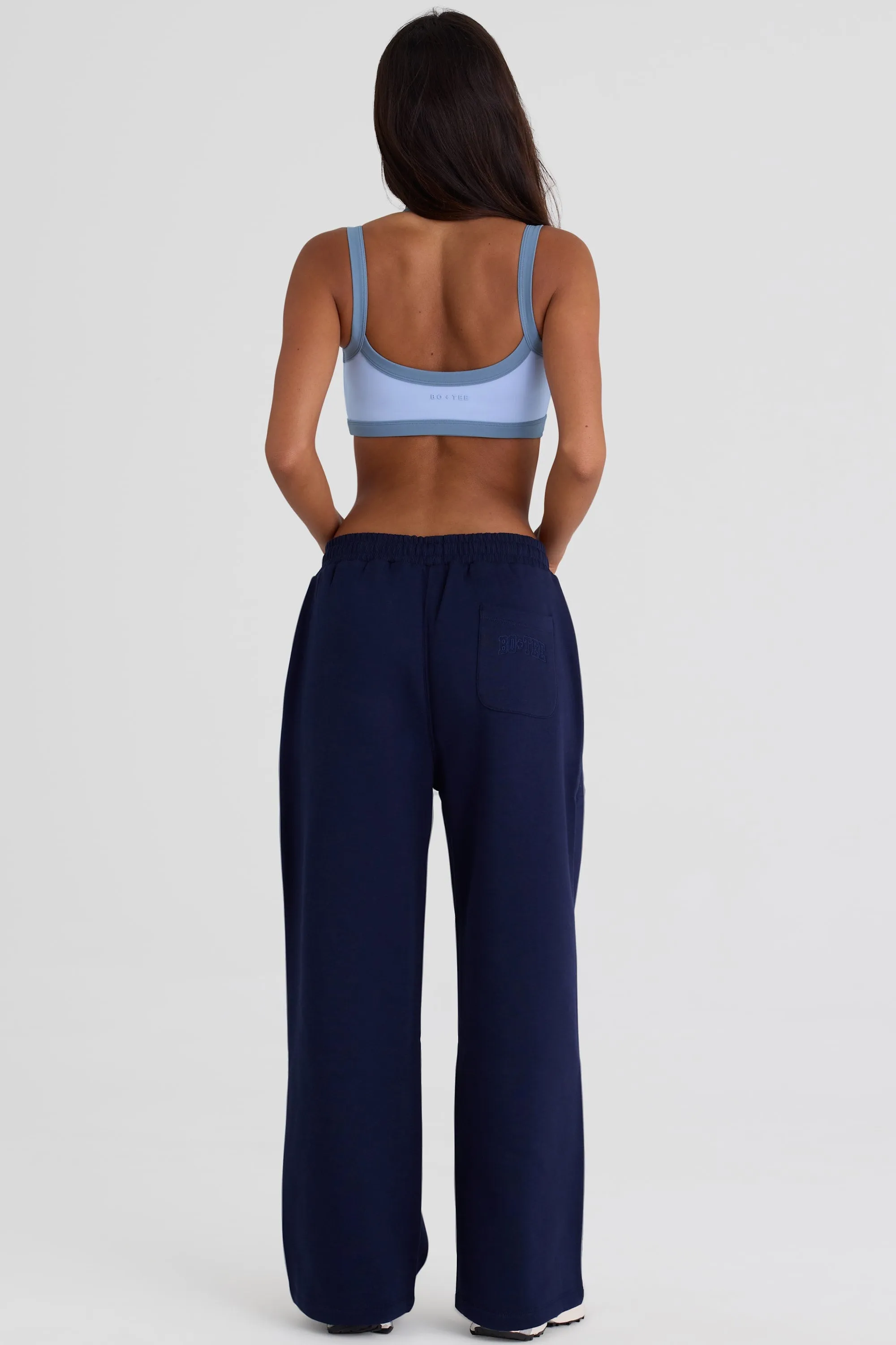Brushed Jersey Wide-Leg Joggers in Midnight sold by Bo + Tee product image thumbnail 2