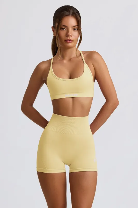 Super Sculpt Seamless Mini Shorts in Butter made by Bo + Tee